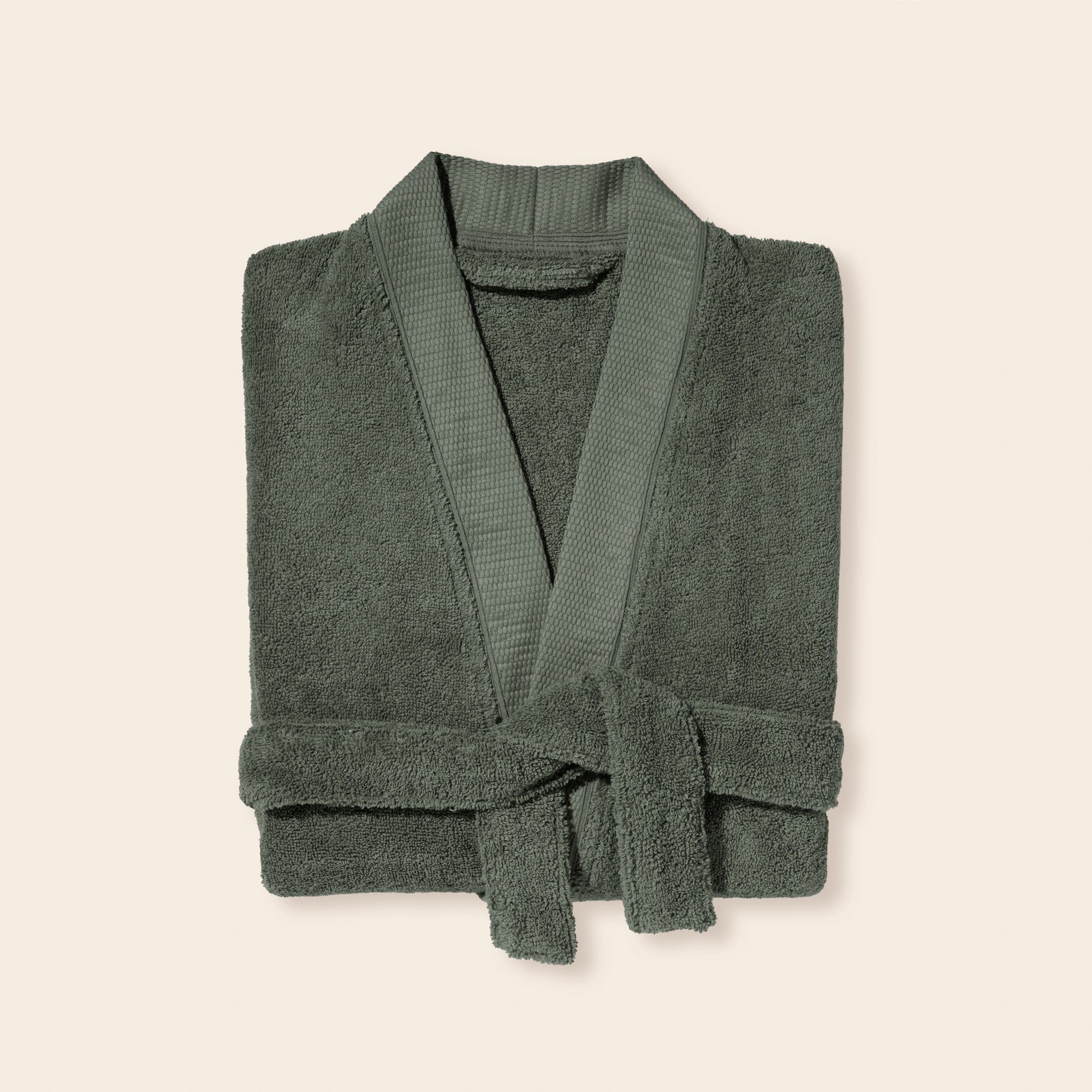 La Sortie de Bain NERYDA vert séquoia et beige