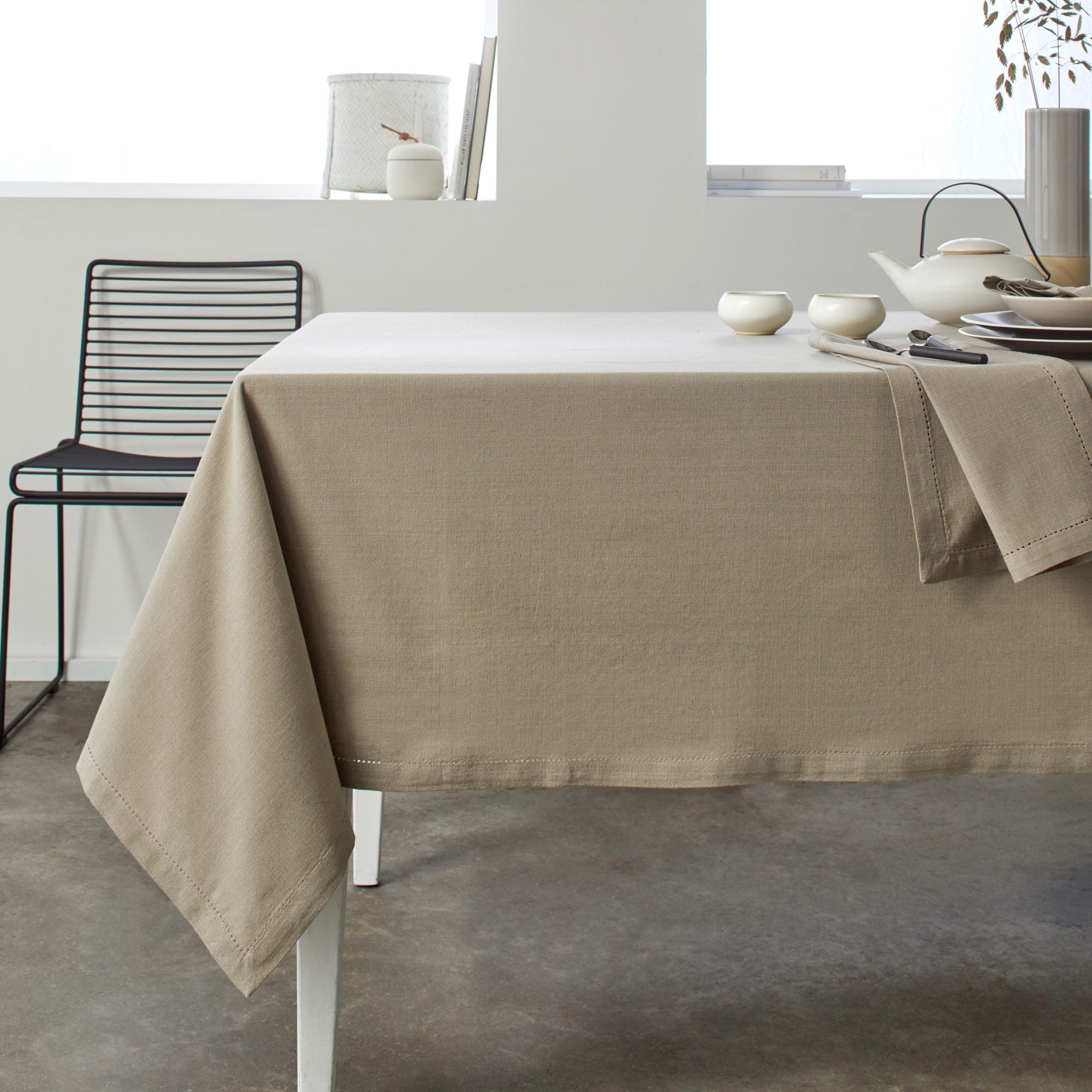 Nappe rectangulaire ABIGAIL taupe