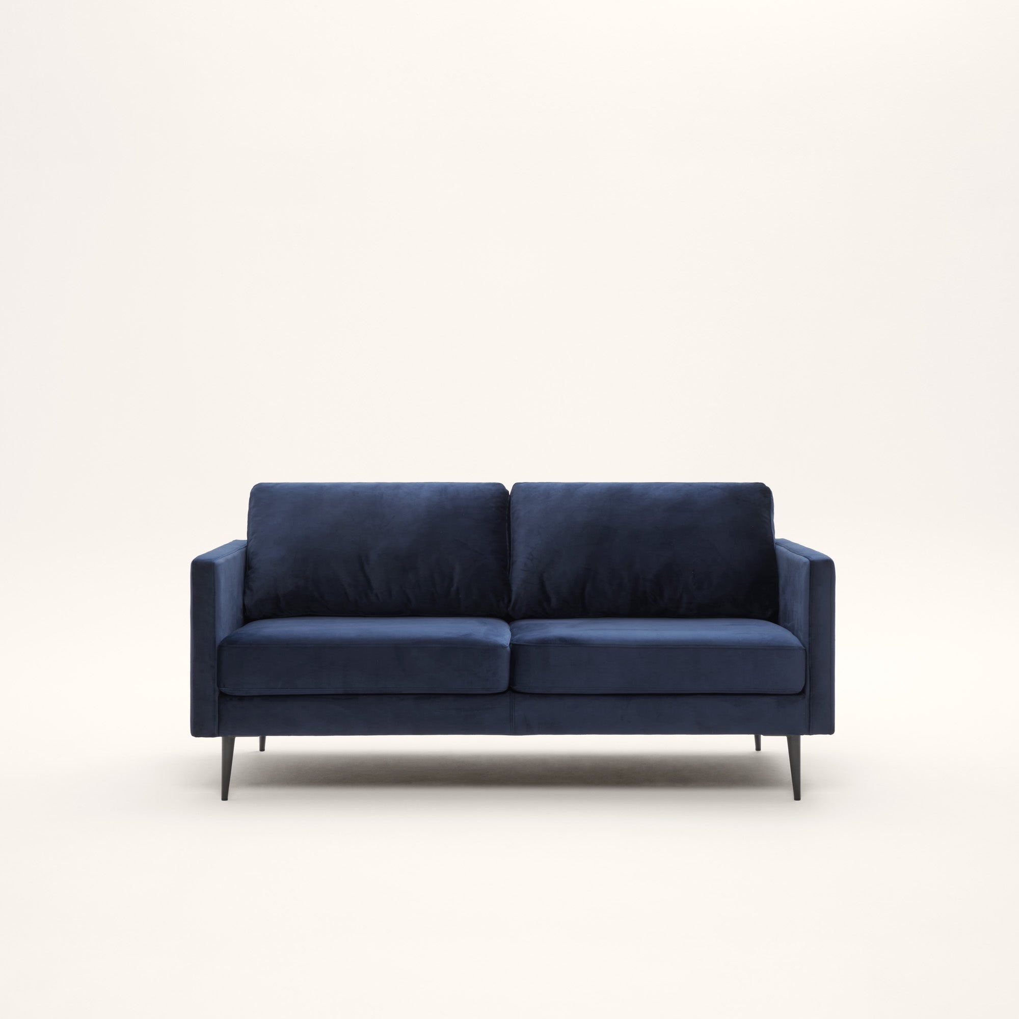 Canapé 2 places CESARE velours bleu nuit