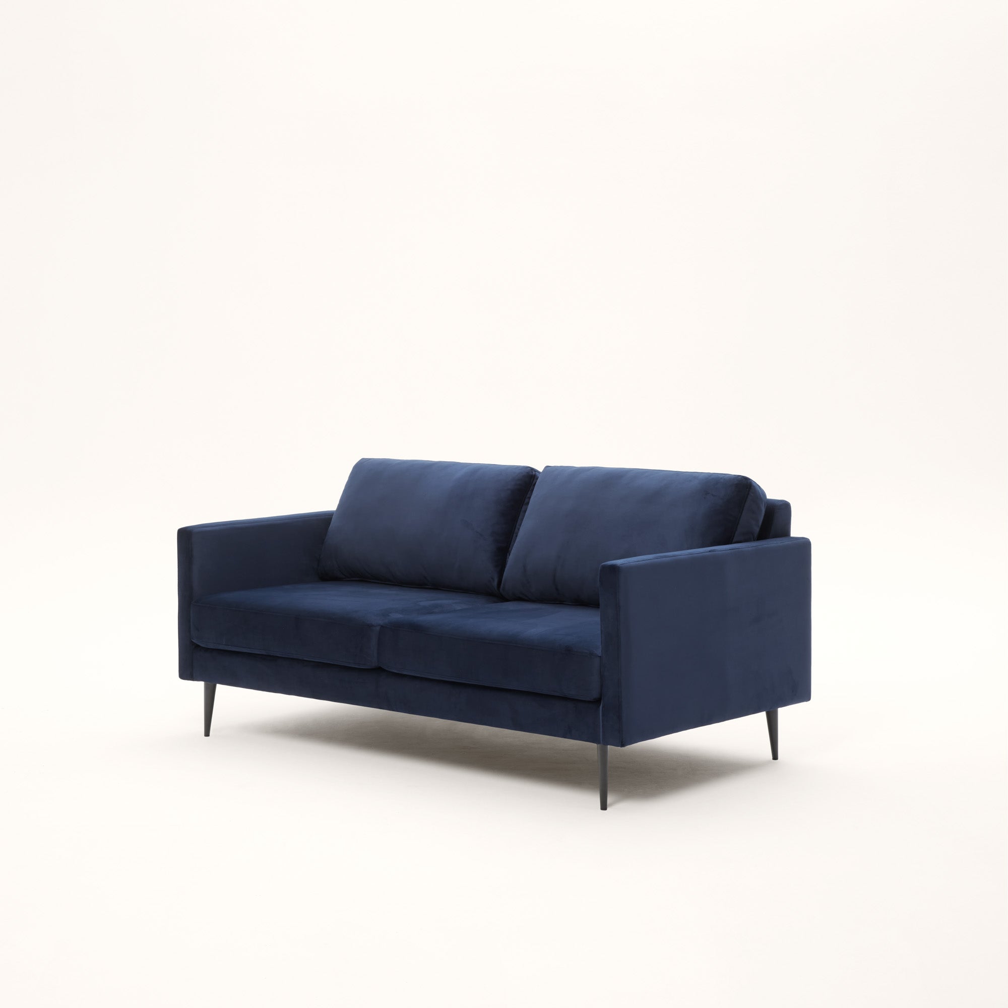 Canapé 2 places CESARE velours bleu nuit