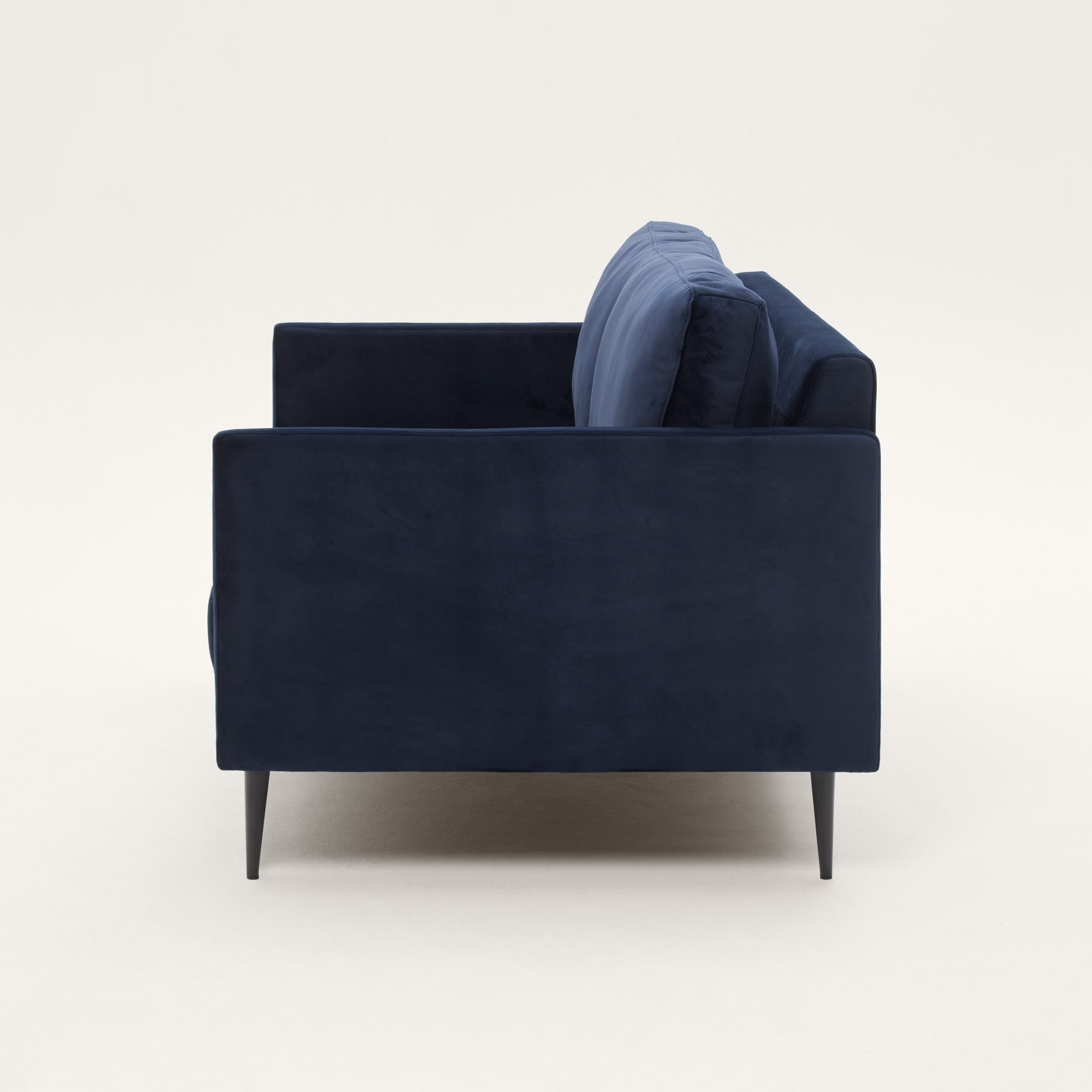 Canapé 2 places CESARE velours bleu nuit