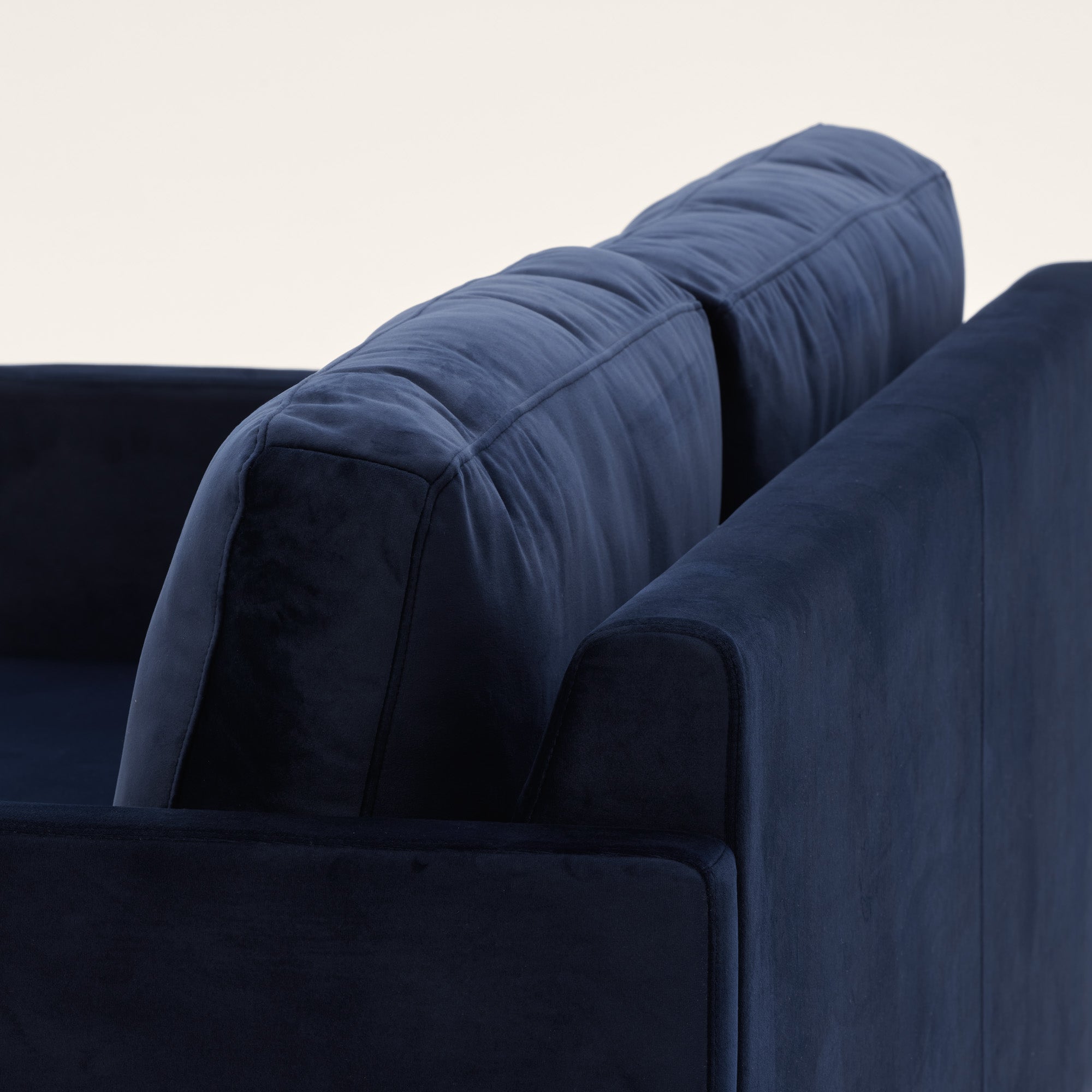 Canapé 2 places CESARE velours bleu nuit