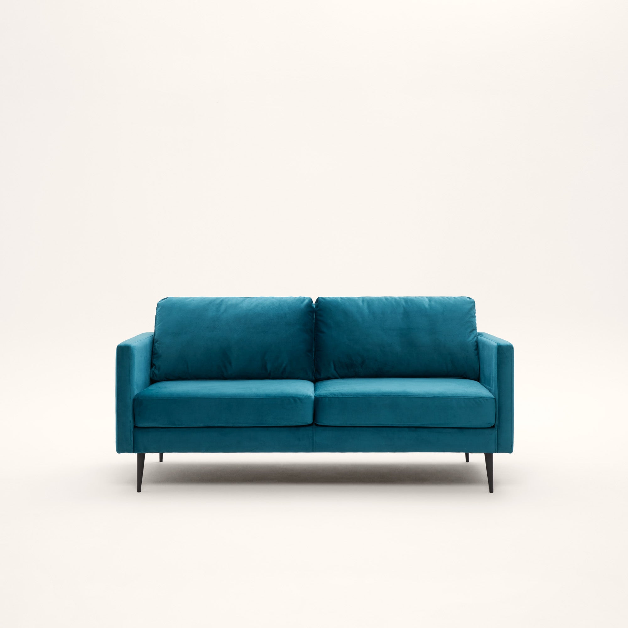 Canapé 2 places CESARE velours pétrole