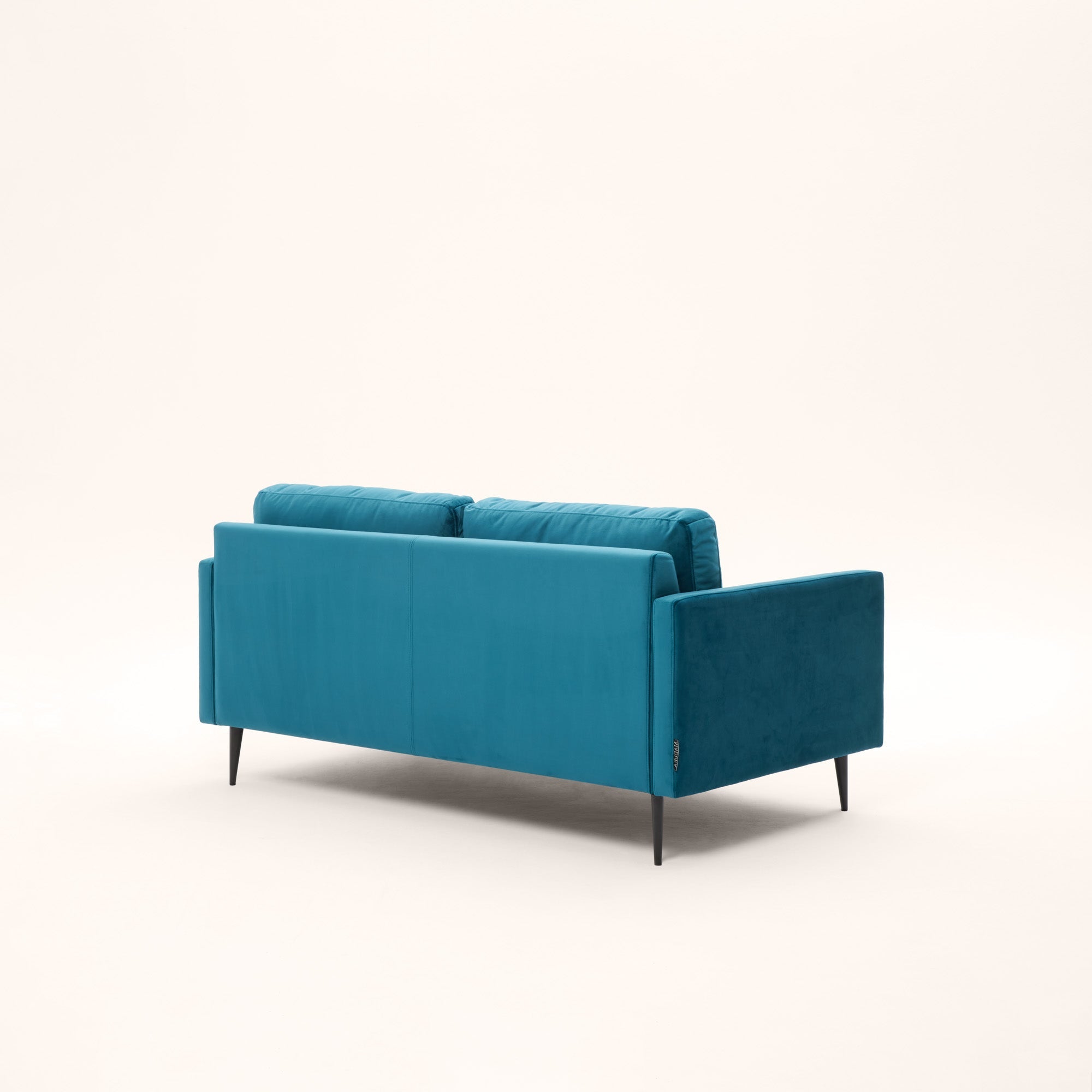 Canapé 2 places CESARE velours pétrole