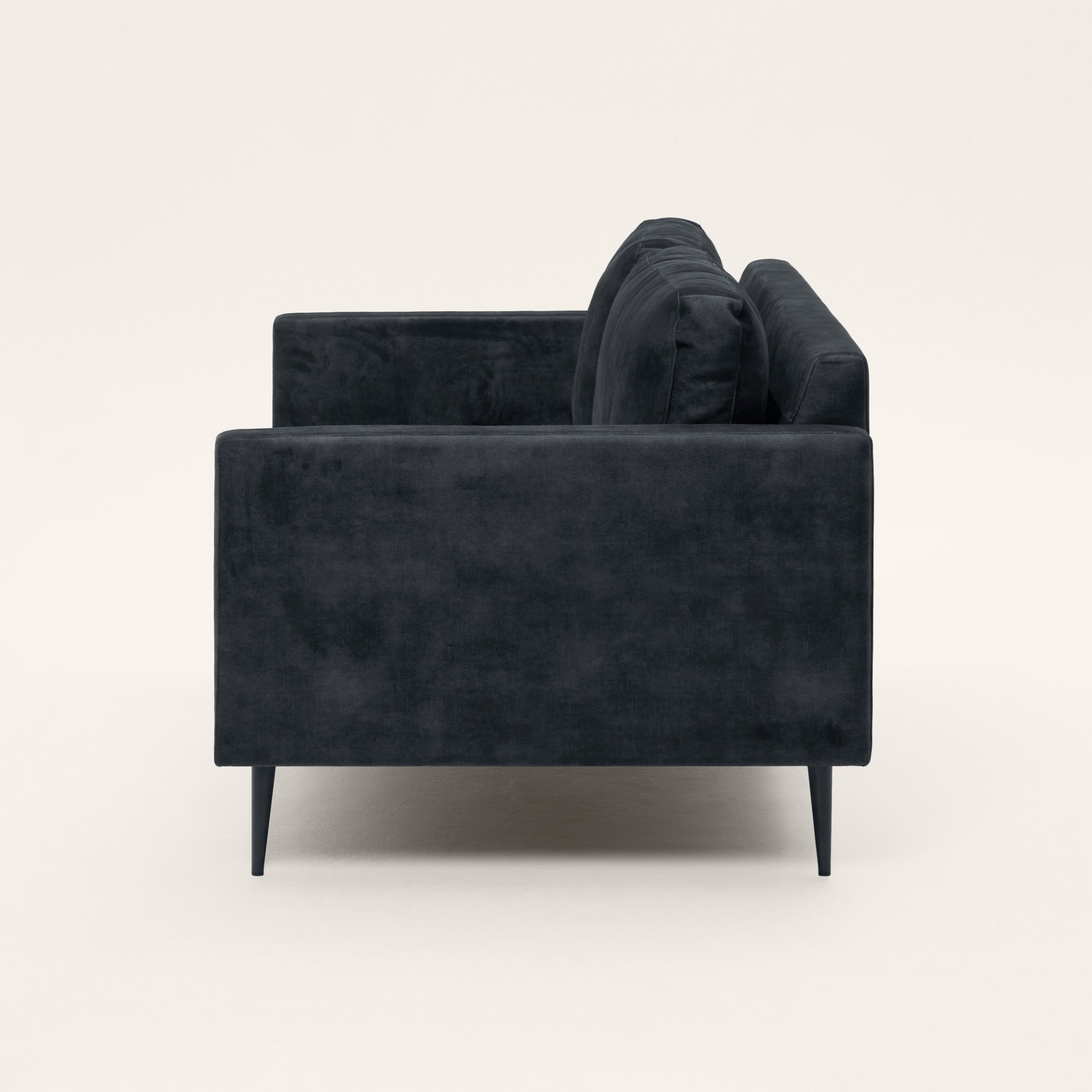 Canapé 2 places CESARE velours vintage graphite