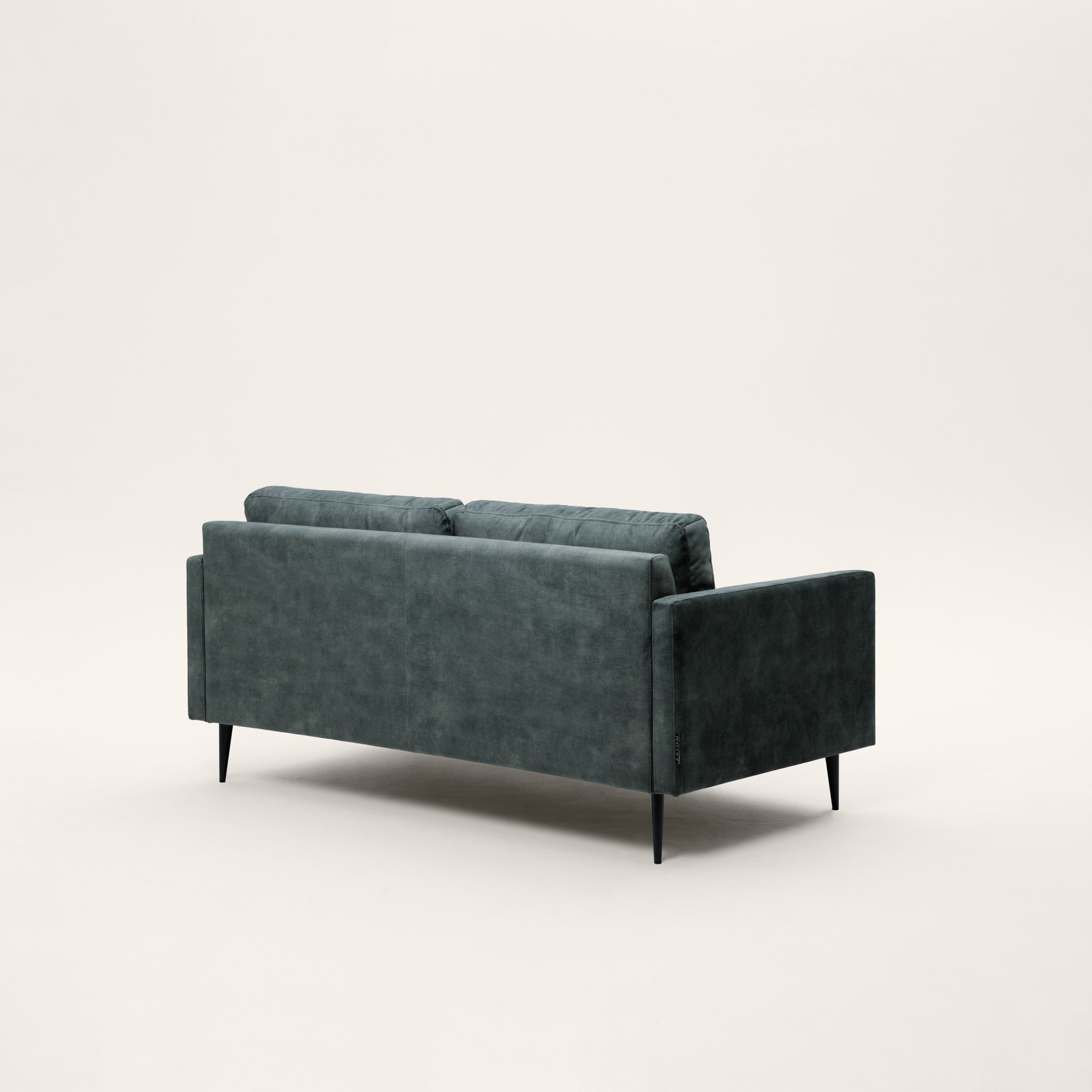 Canapé 2 places CESARE velours vintage kaki grisé