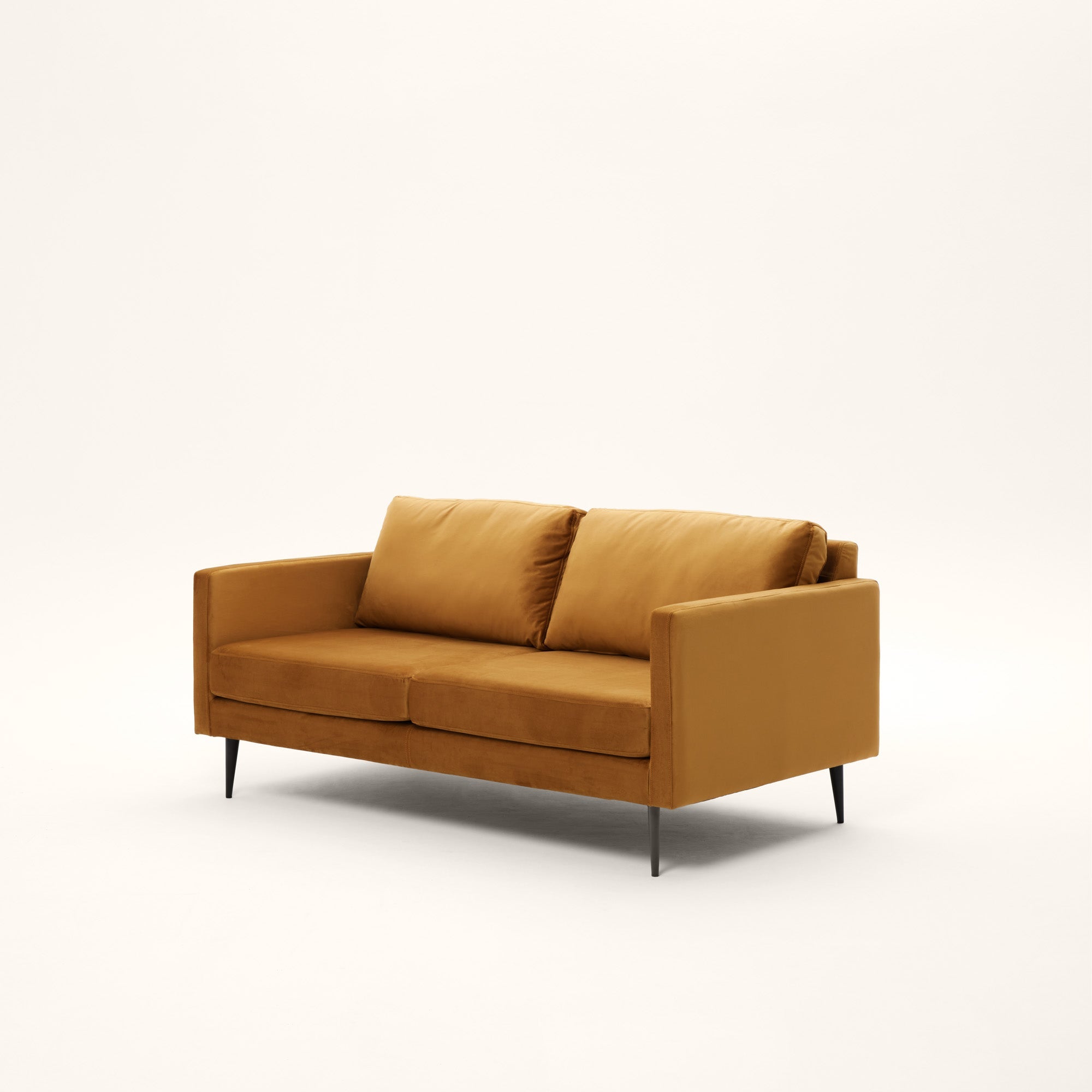 Canapé 2 places CESARE velours moutarde