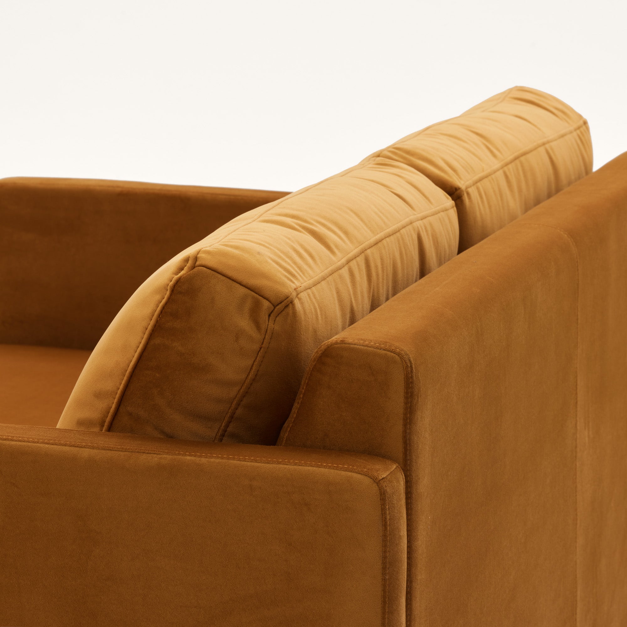 Canapé 2 places CESARE velours moutarde