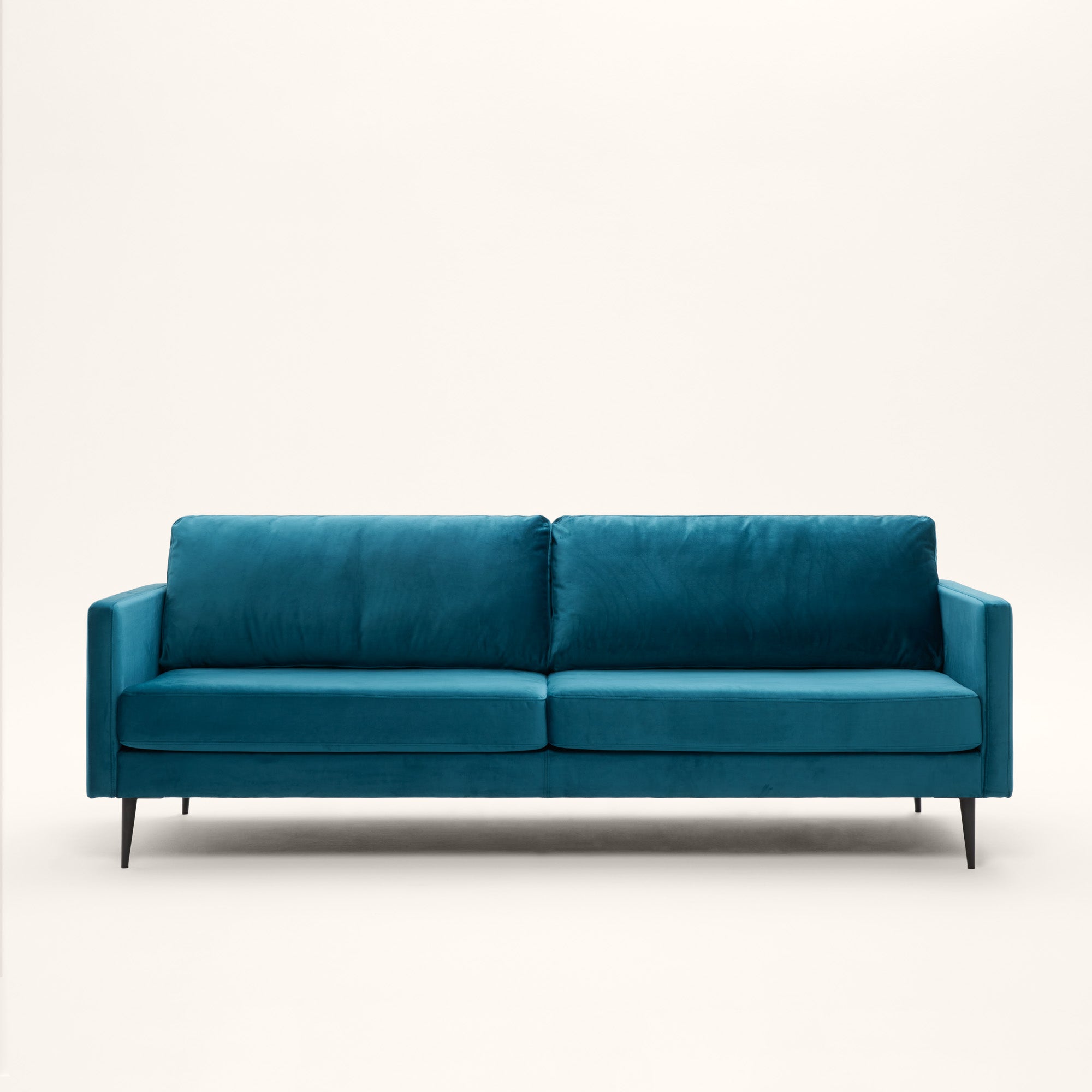 Canapé 3 places CESARE velours pétrole