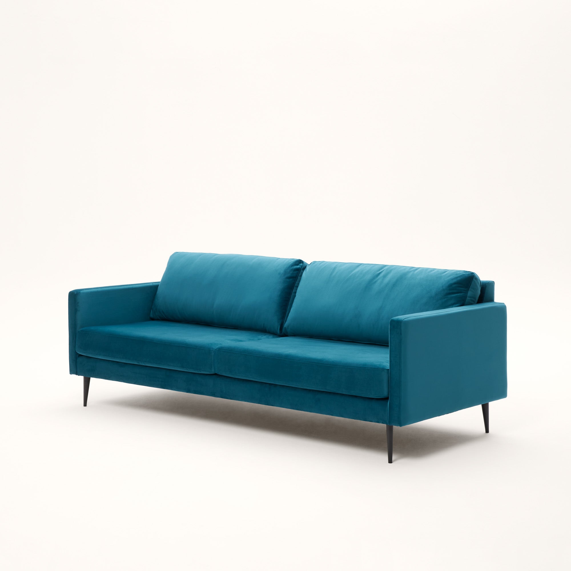 Canapé 3 places CESARE velours pétrole