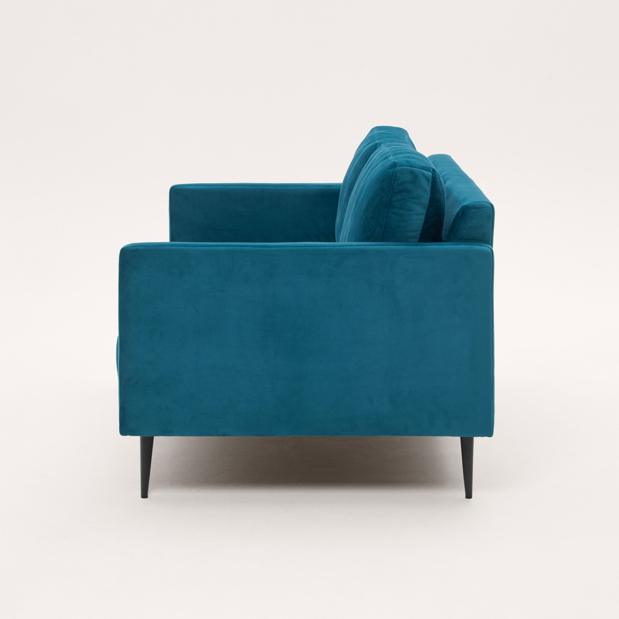 Canapé 3 places CESARE velours pétrole