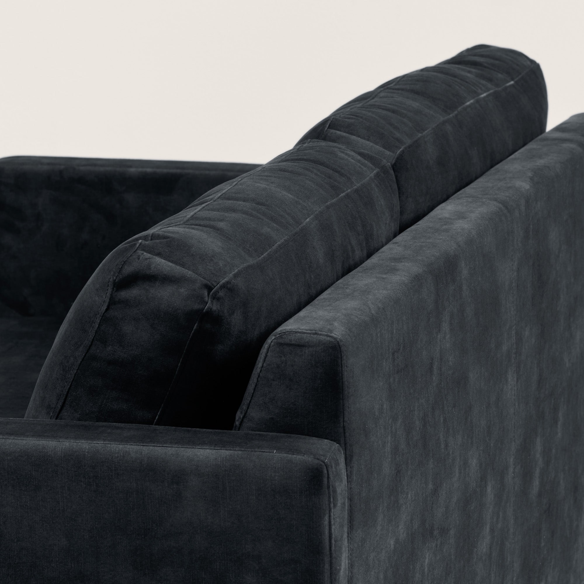 Canapé 3 places CESARE velours vintage graphite