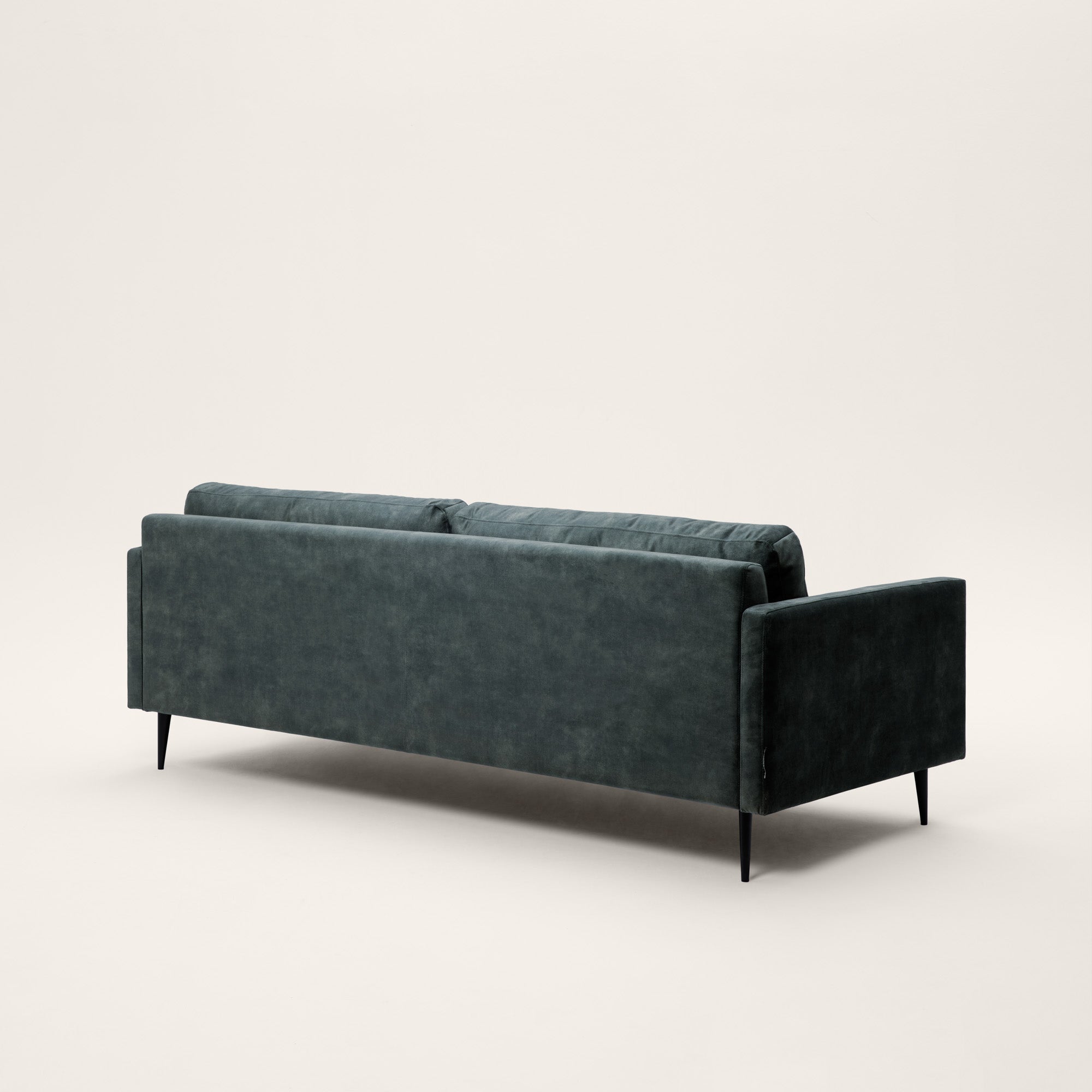 Canapé 3 places CESARE velours vintage kaki grisé