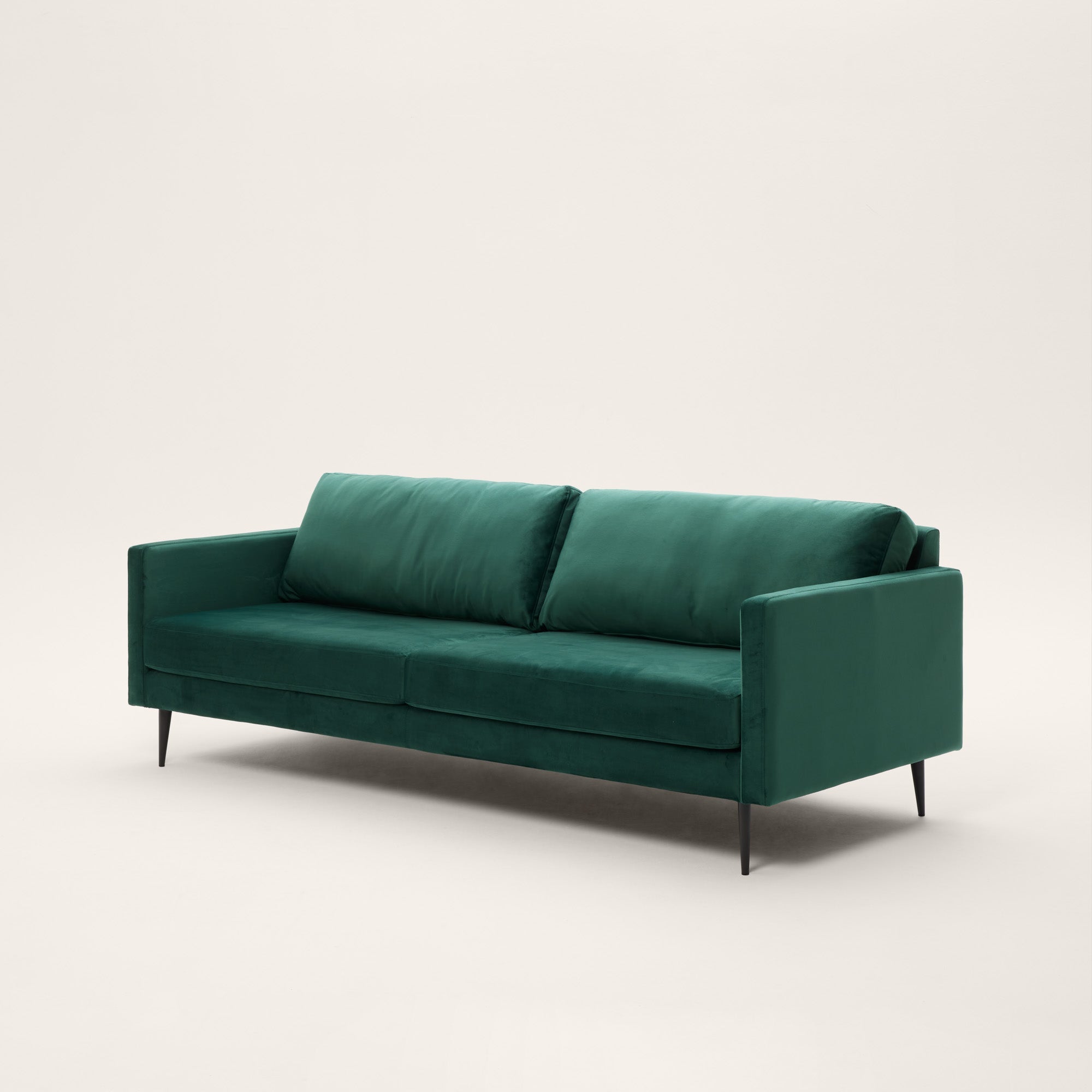 Canapé 3 places CESARE velours vert pin