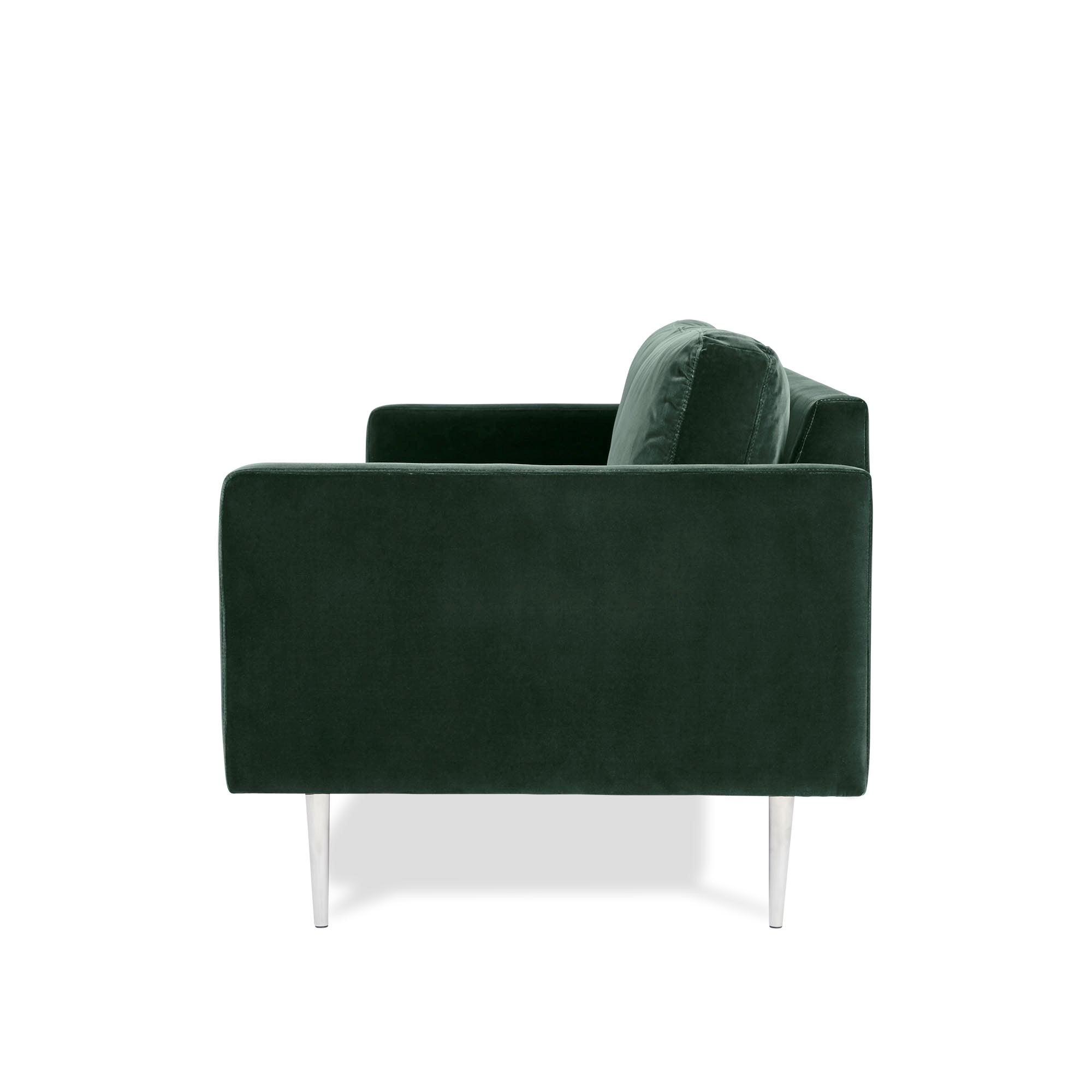 Canapé 3 places JOREL velours vert pin