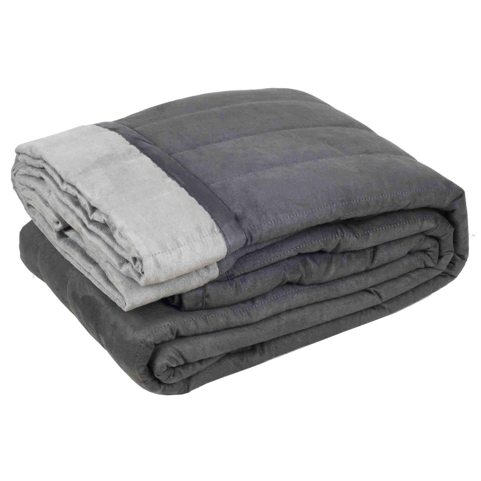 Couvre-lit matelassé MONTANA gris foncé