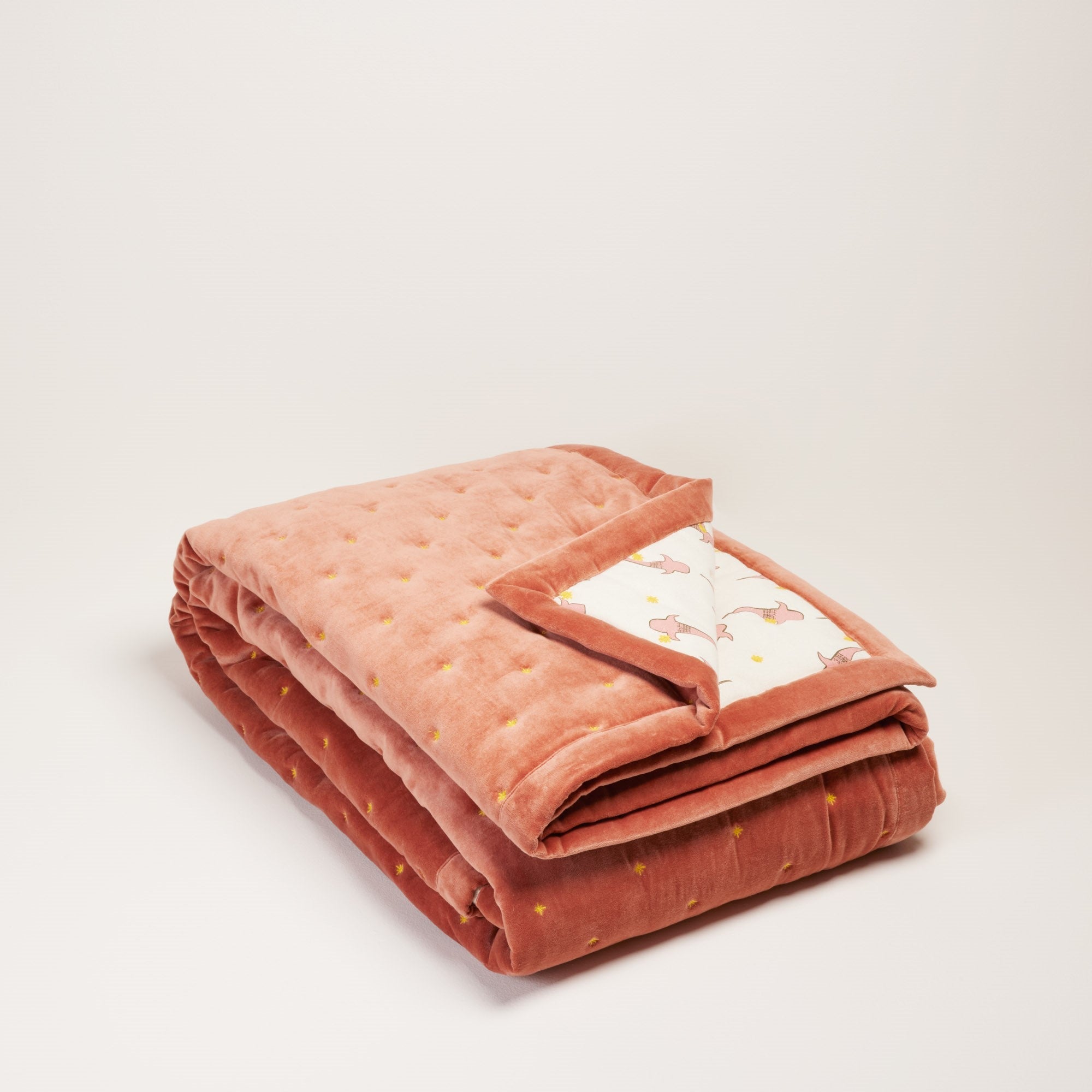 Couvre-lit matelassé NEPTUNE argile rose