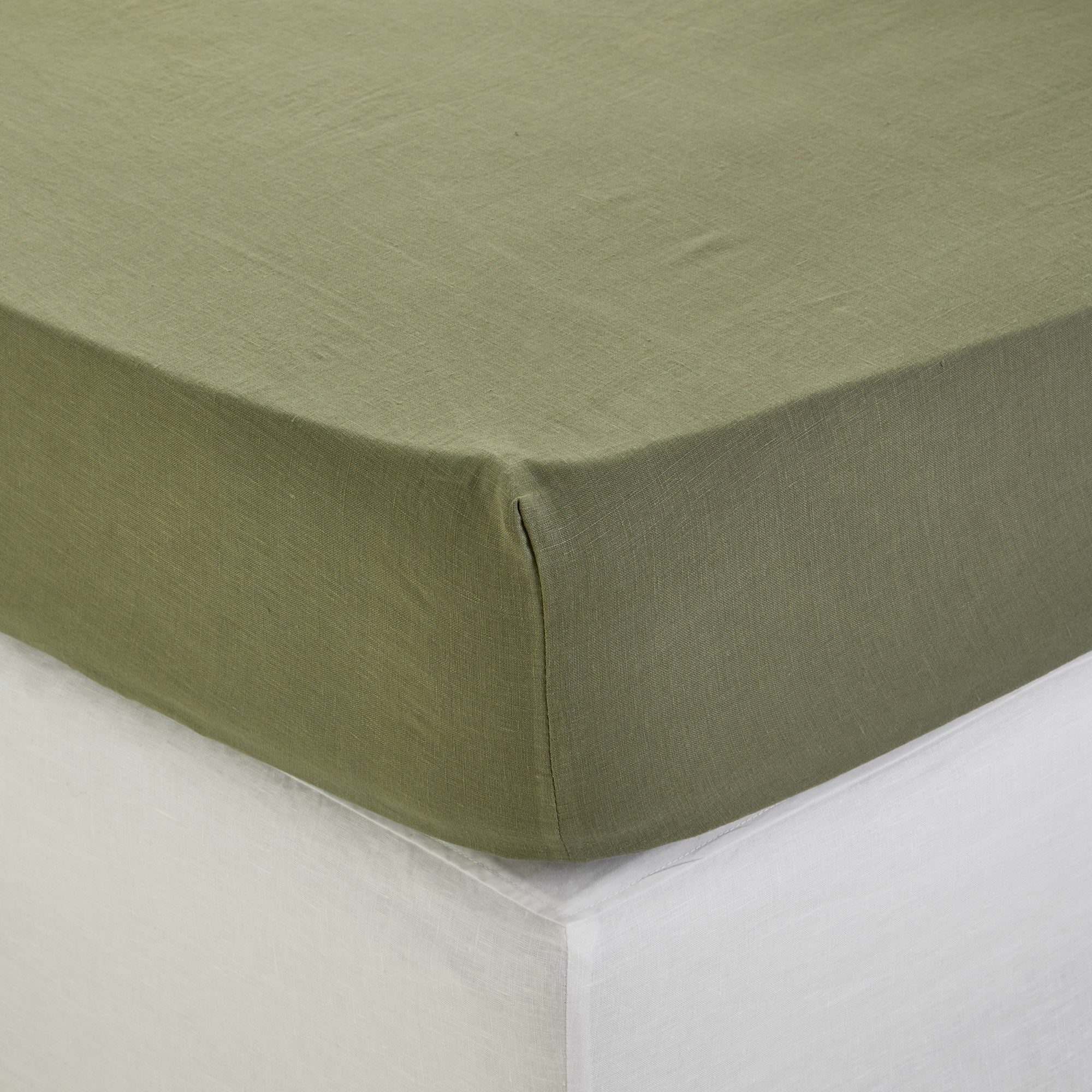Drap Housse CARLINA kaki grisé
