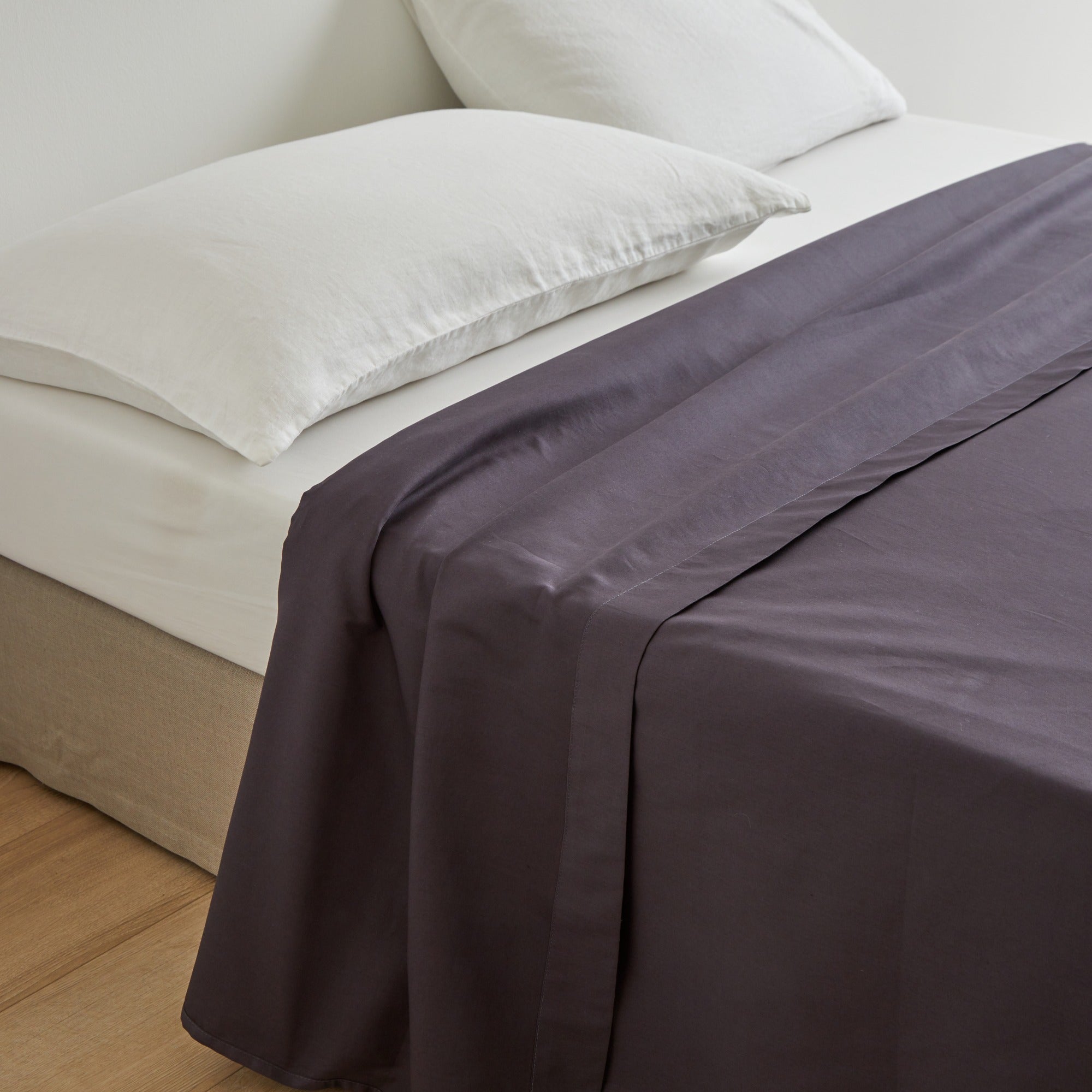 Drap plat AURORE gris anthracite