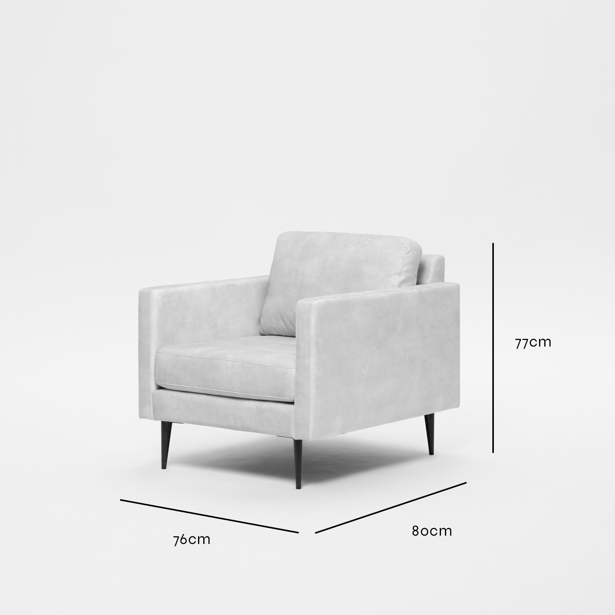Fauteuil CESARE velours bleu nuit