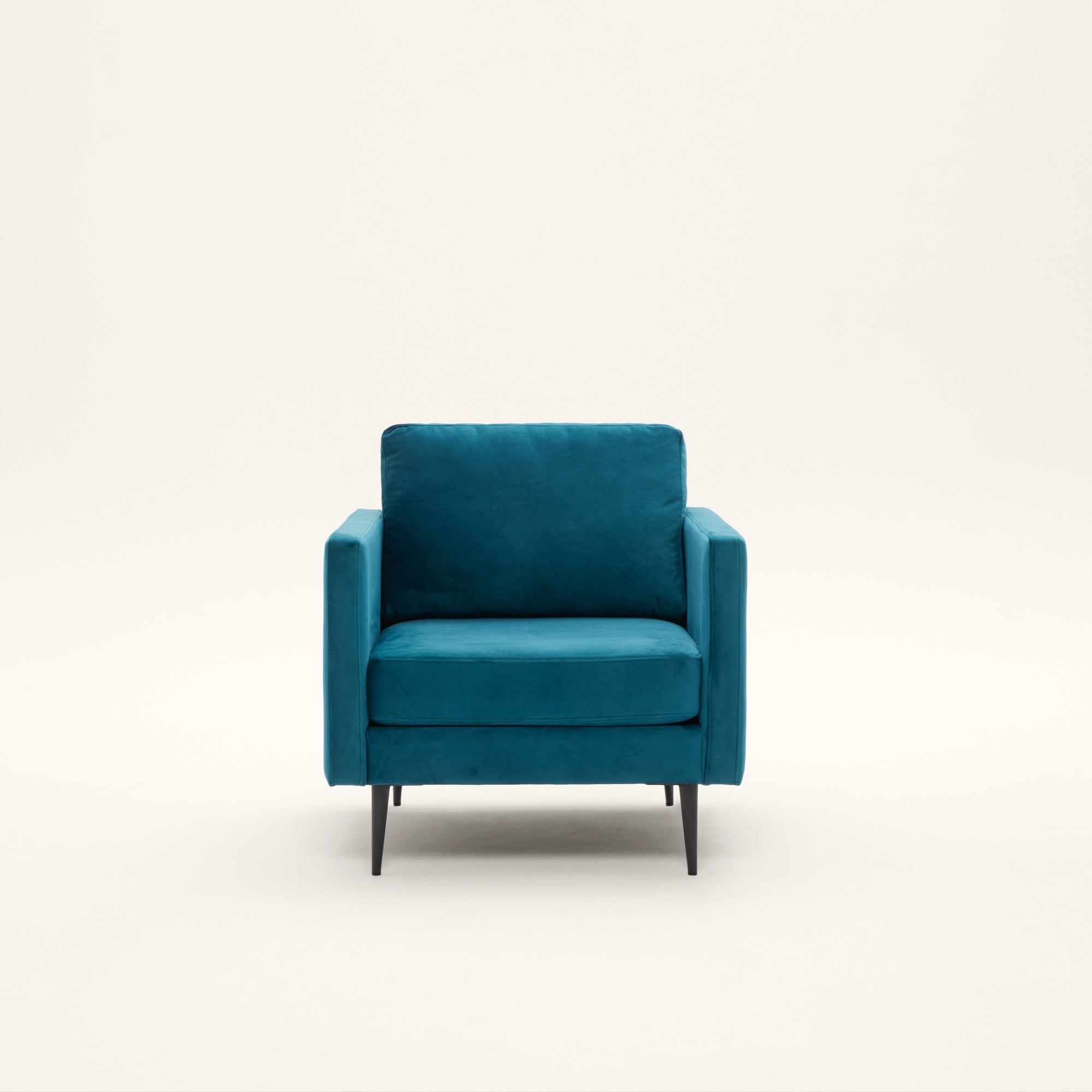 Fauteuil CESARE velours pétrole