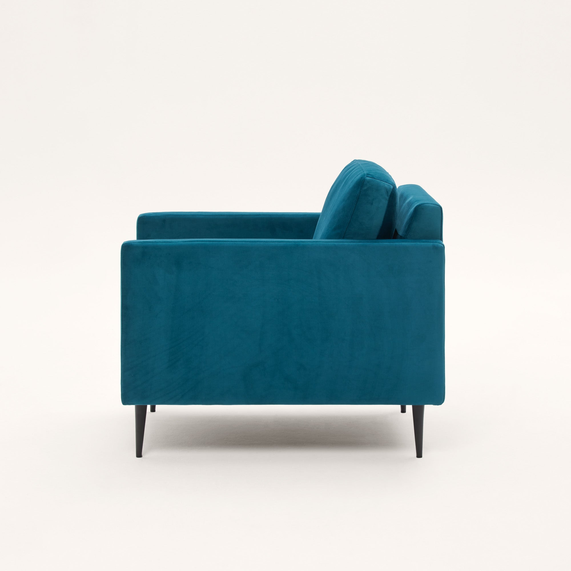 Fauteuil CESARE velours pétrole