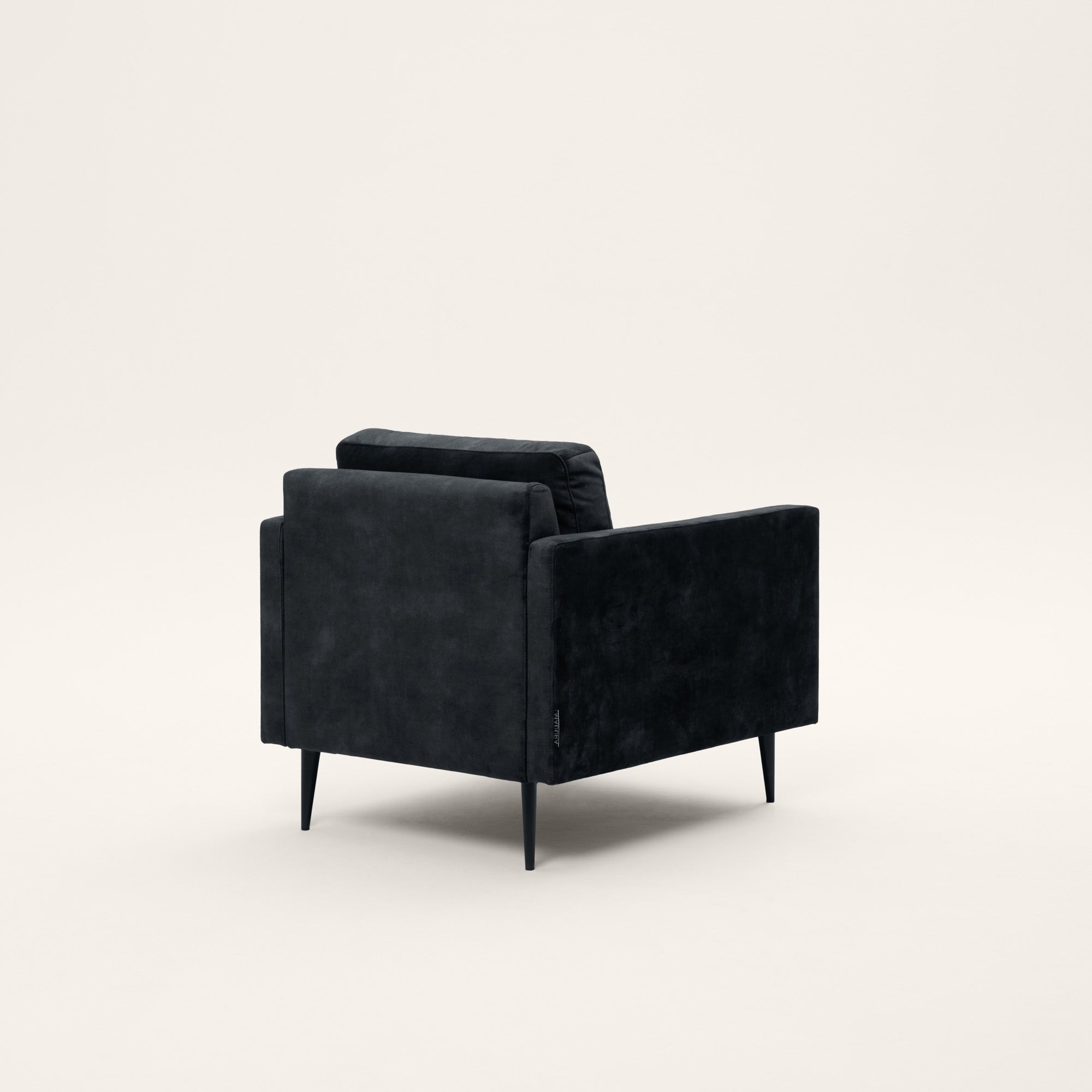 Fauteuil CESARE velours vintage graphite
