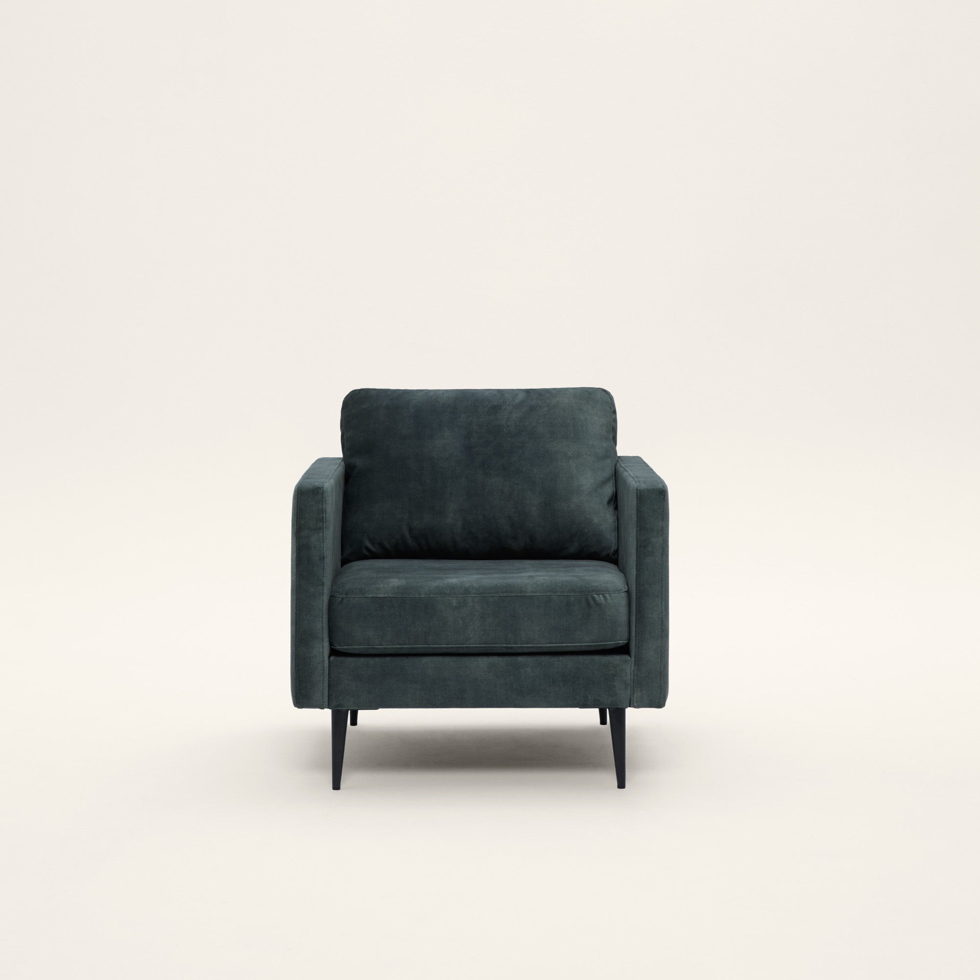 Fauteuil CESARE velours vintage kaki grisé