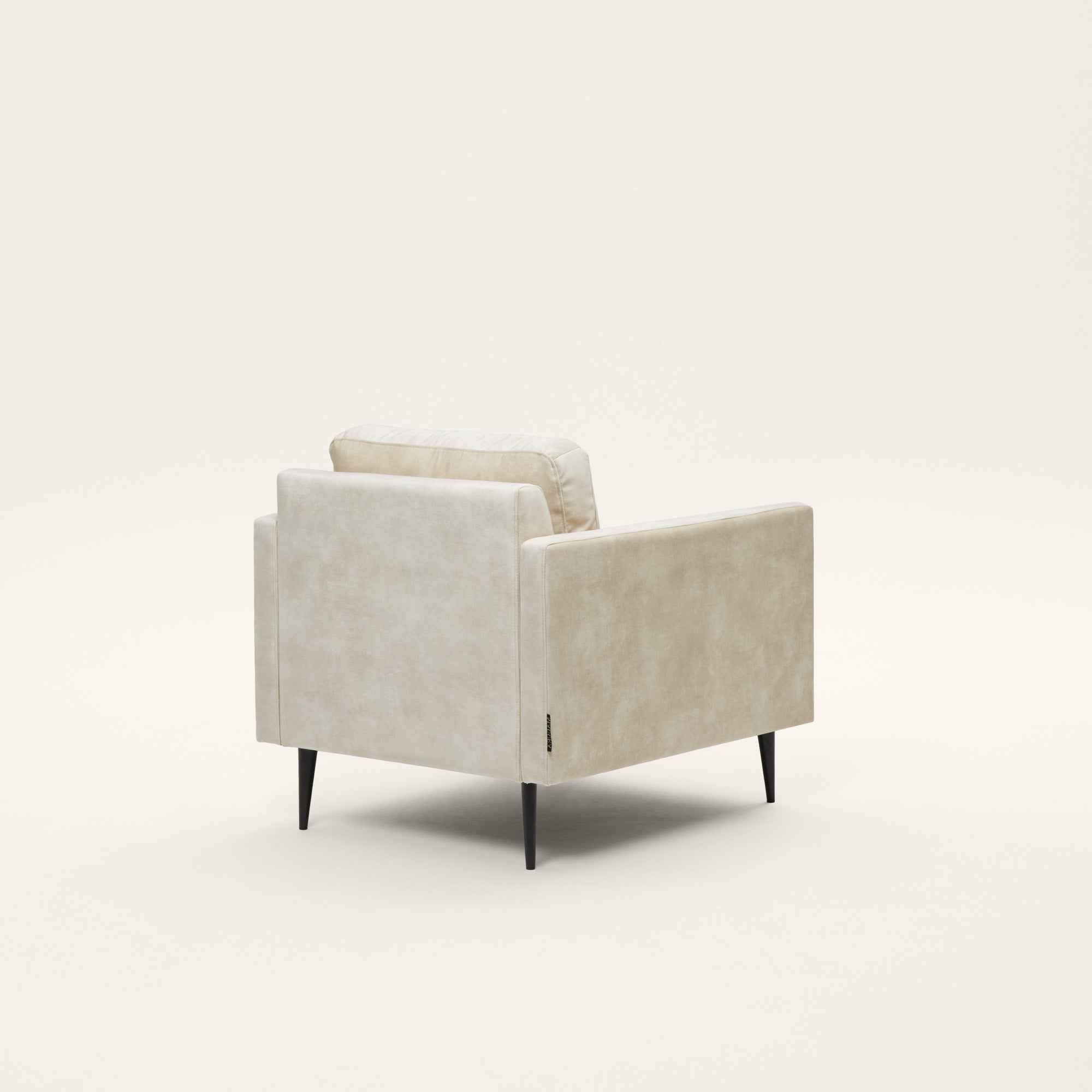 Fauteuil CESARE velours vintage calcaire