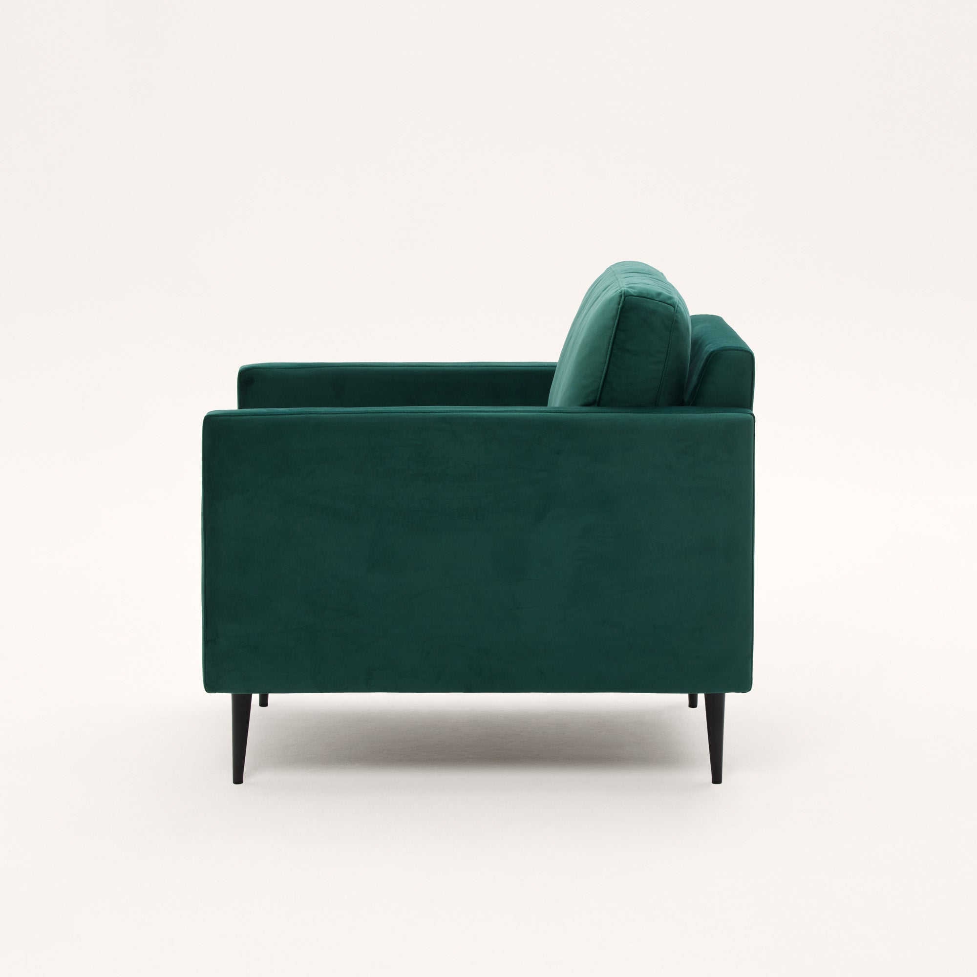 Fauteuil CESARE velours vert pin