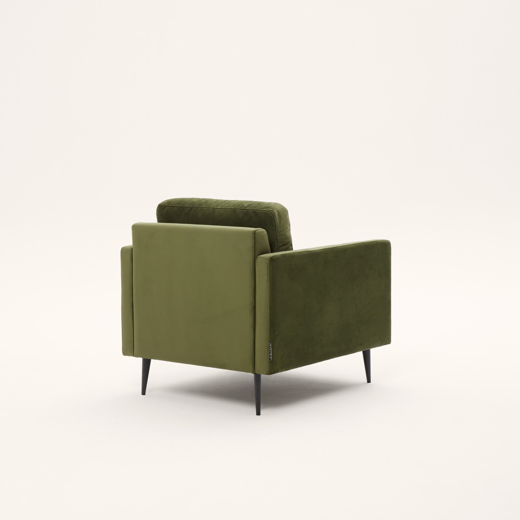 Fauteuil CESARE velours olivine