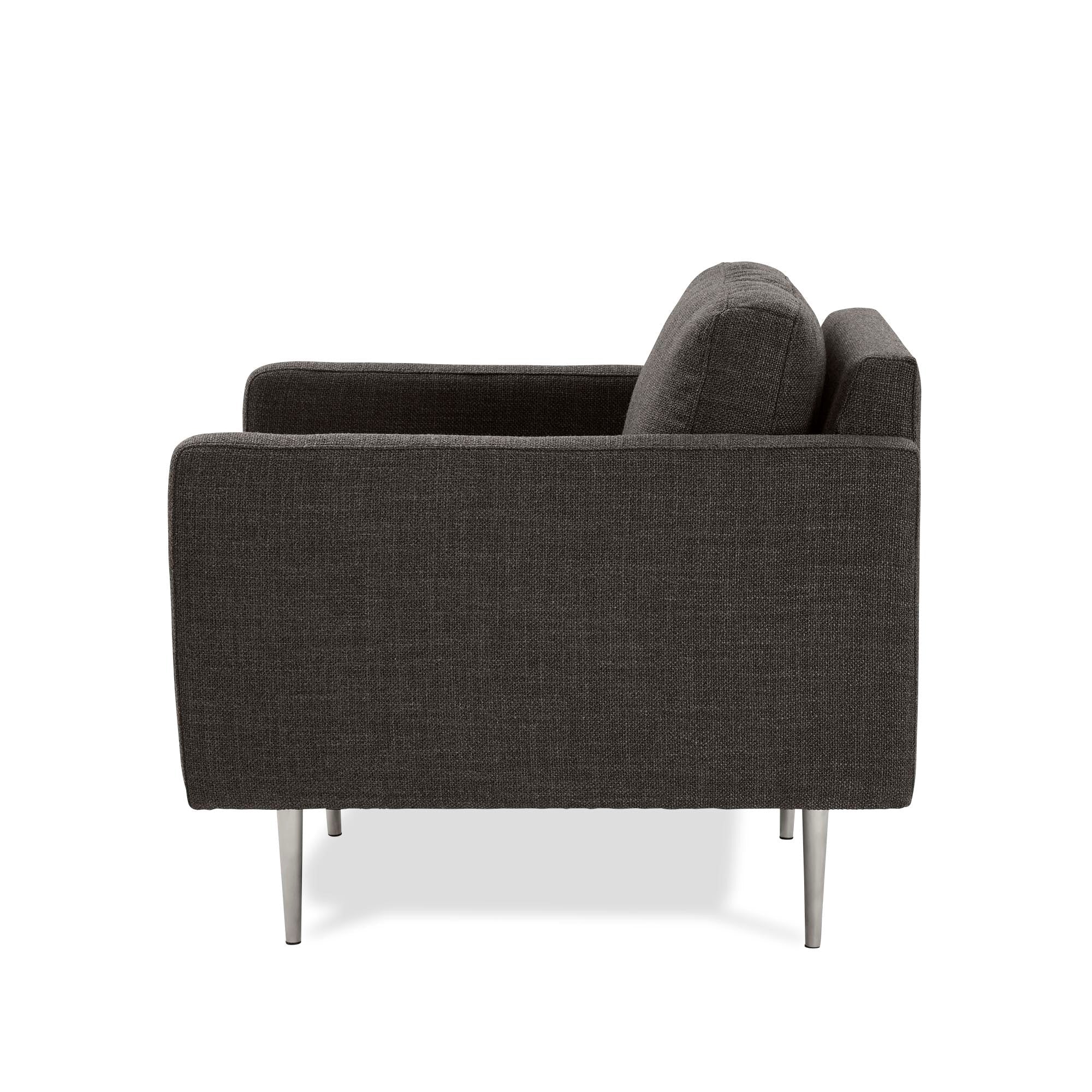 Fauteuil JOREL canevas gris anthracite