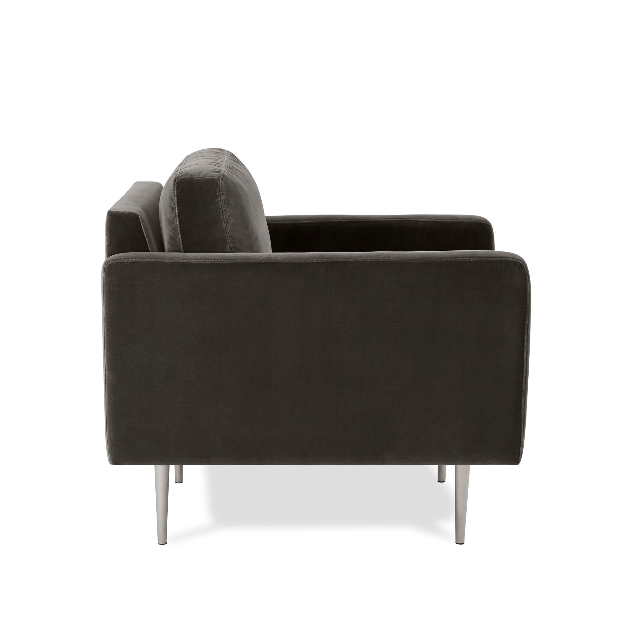 Fauteuil JOREL velours gris
