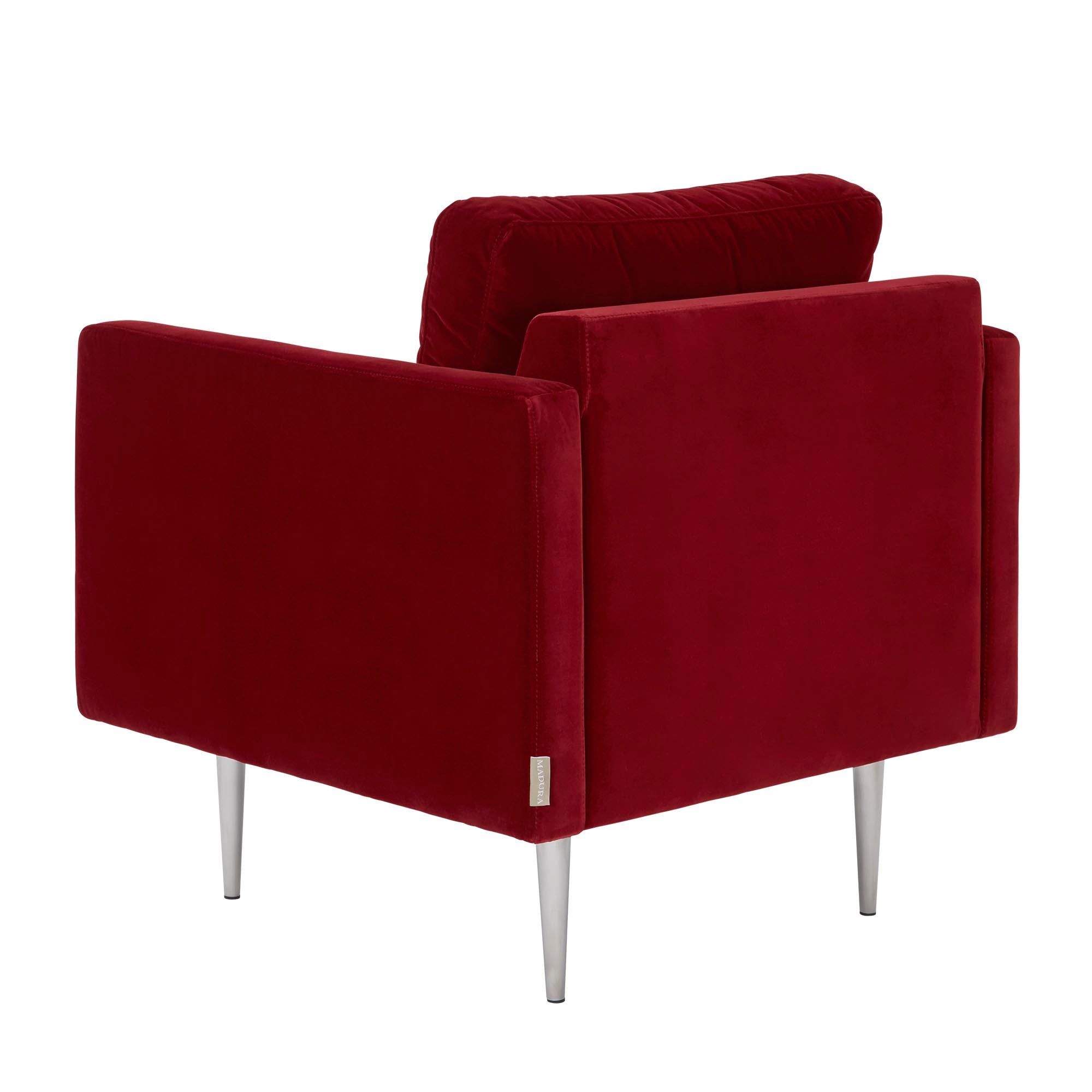 Fauteuil JOREL velours rouge