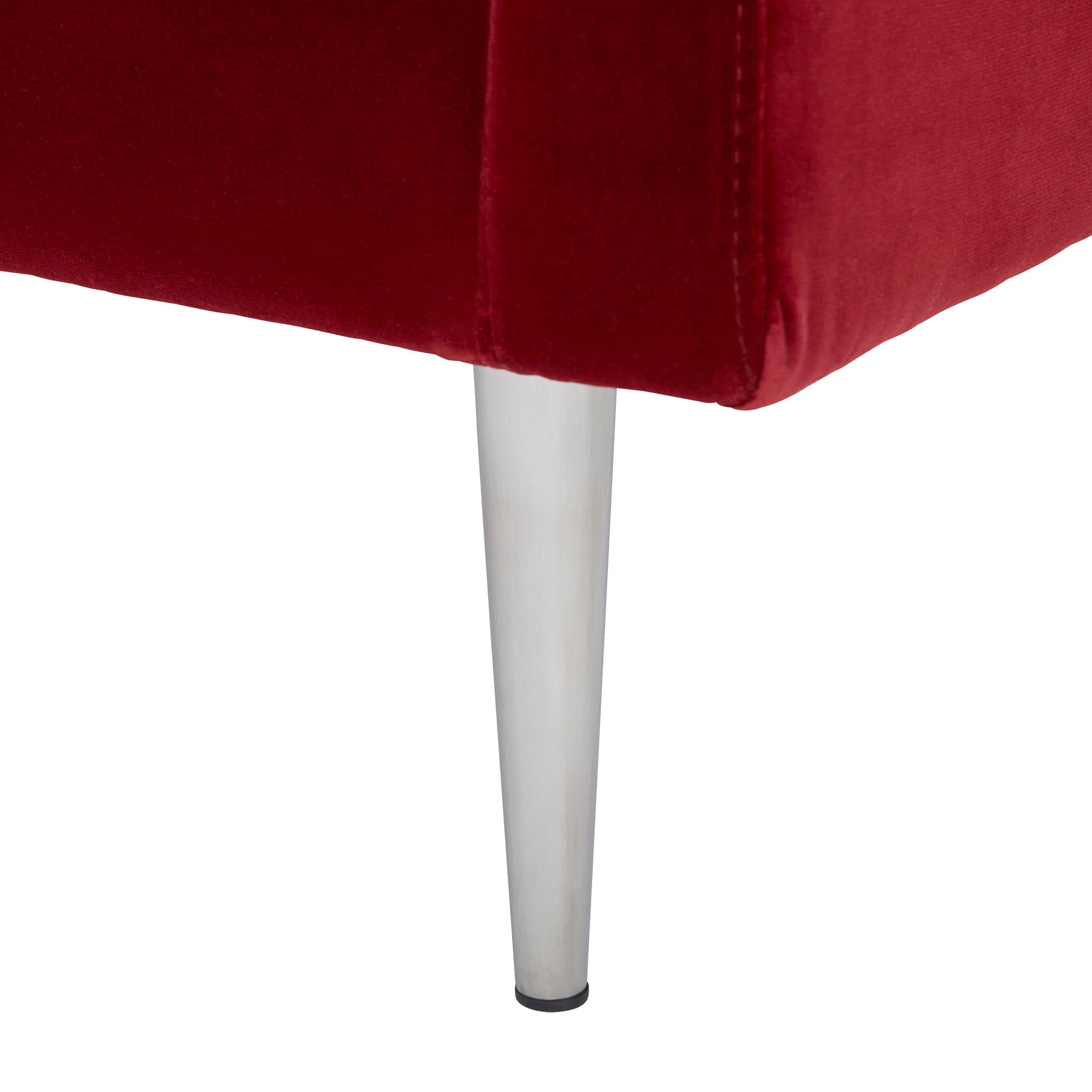 Fauteuil JOREL velours rouge