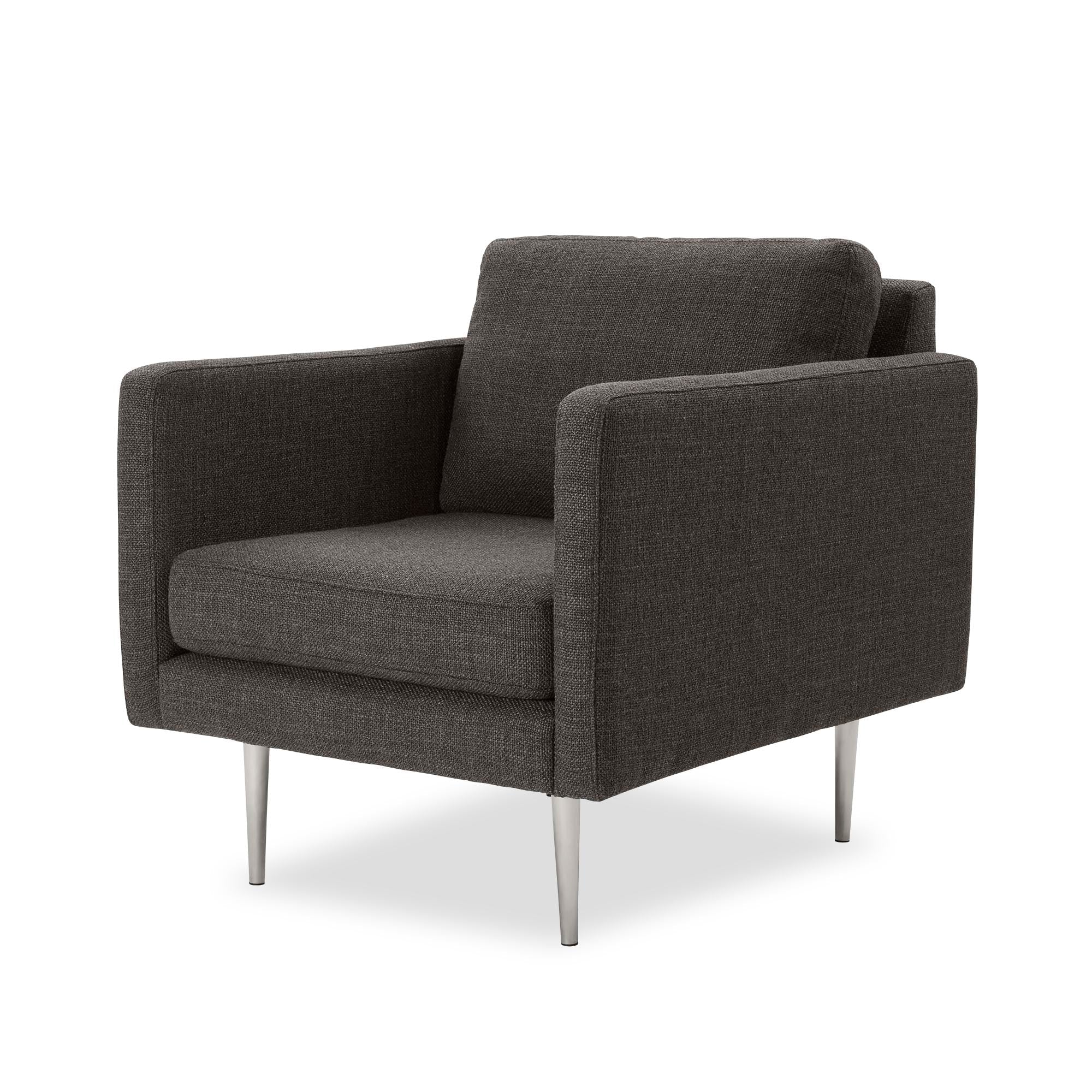 Fauteuil JOREL canevas gris anthracite