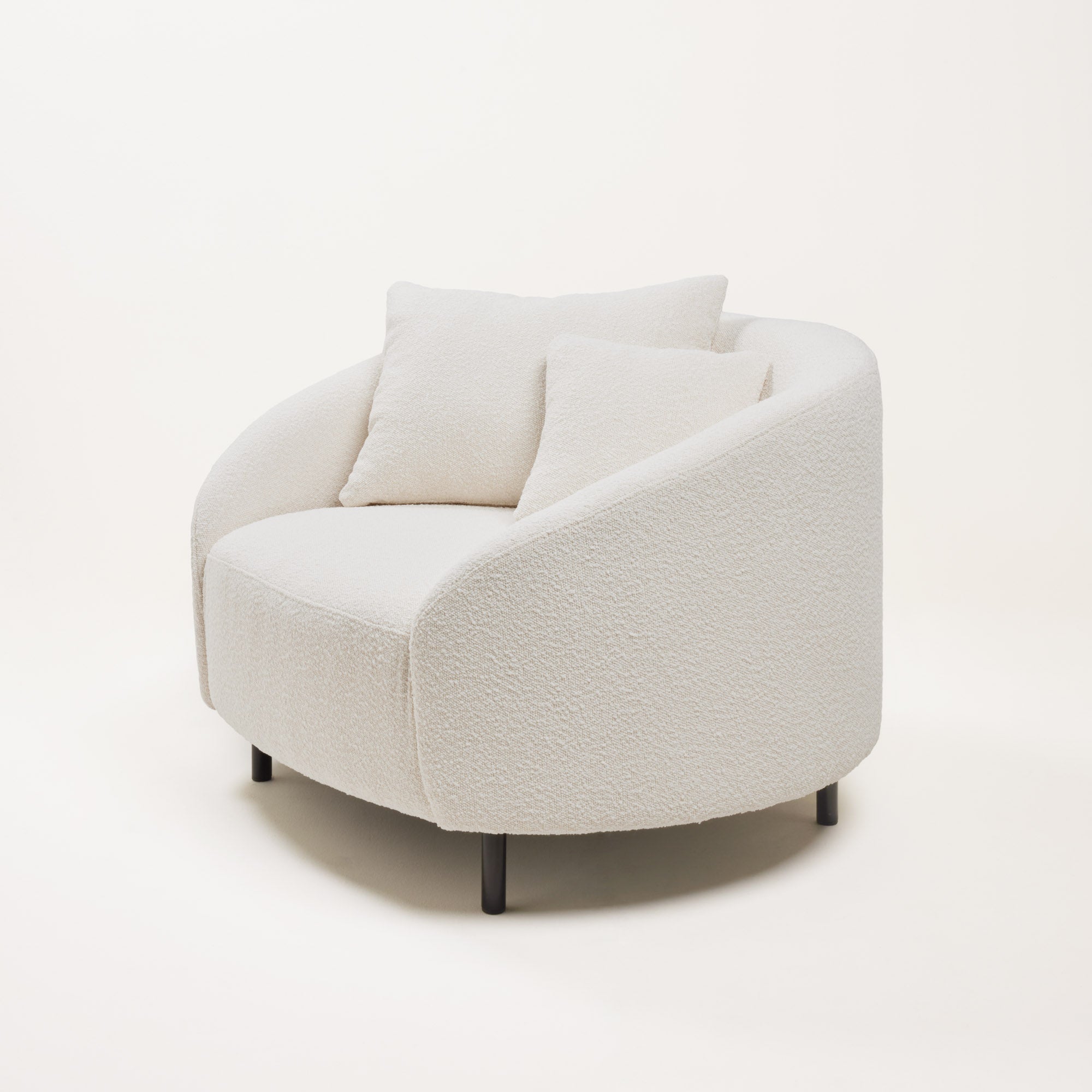 Fauteuil JULIKA écru bouclé