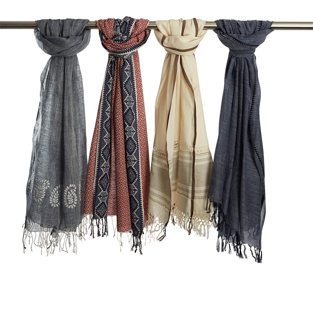 Foulard OCEAN blanc et bleu