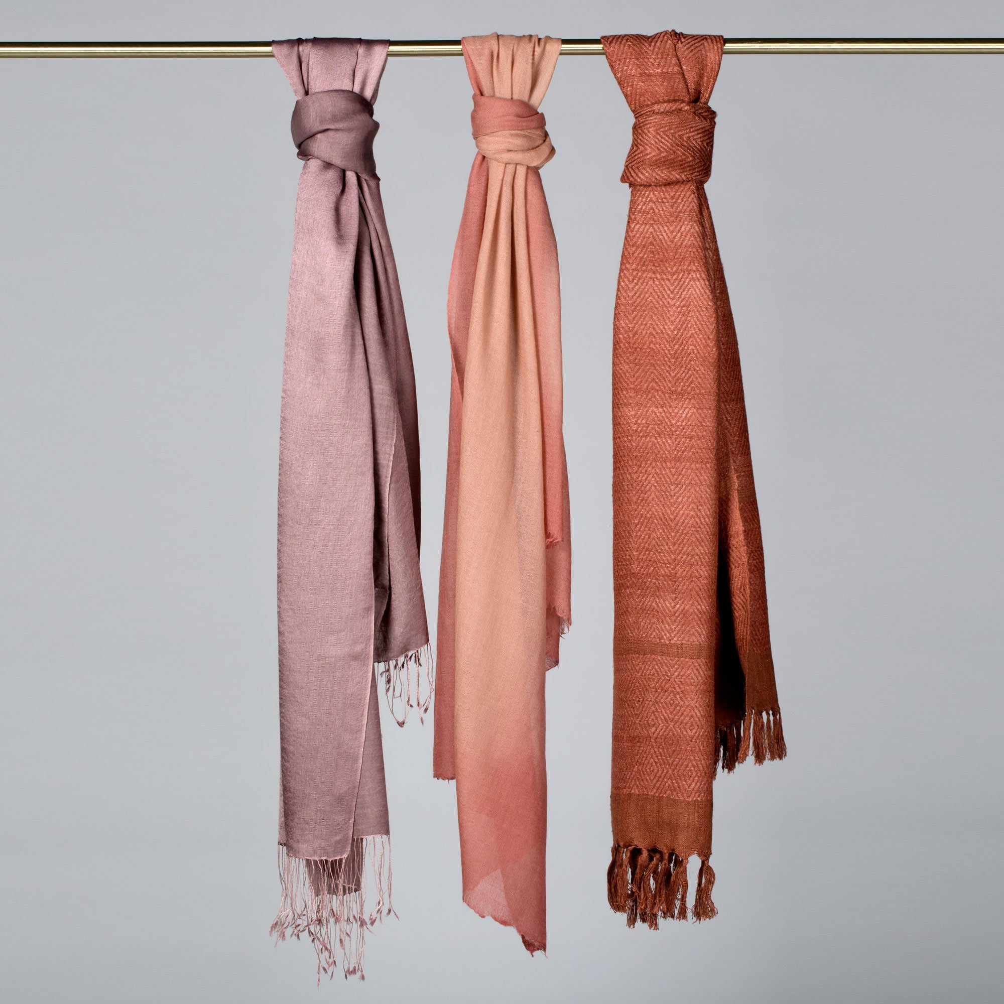 Foulard TASAR SILK orange brique