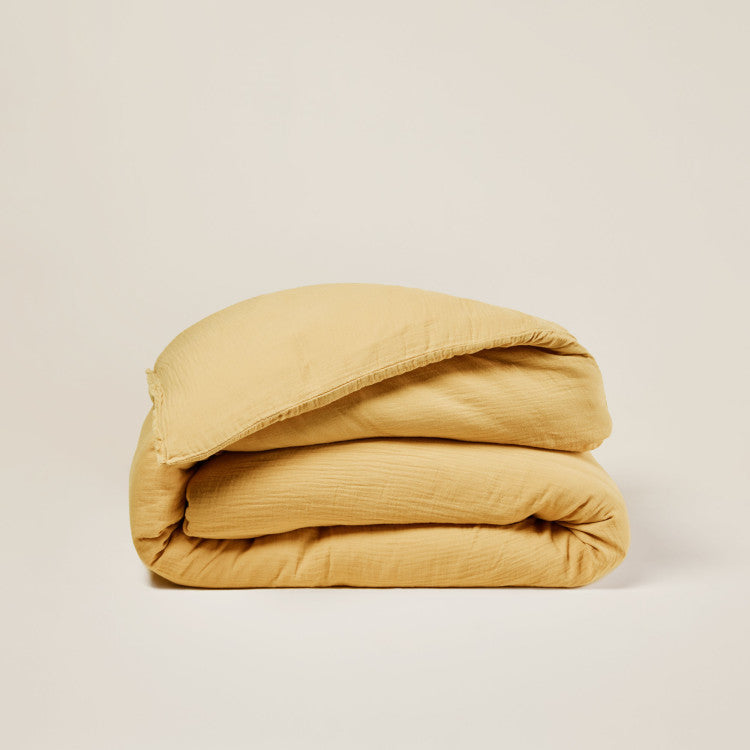Housse de couette LOU jaune paille