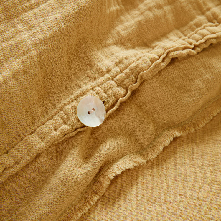 Housse de couette LOU jaune paille