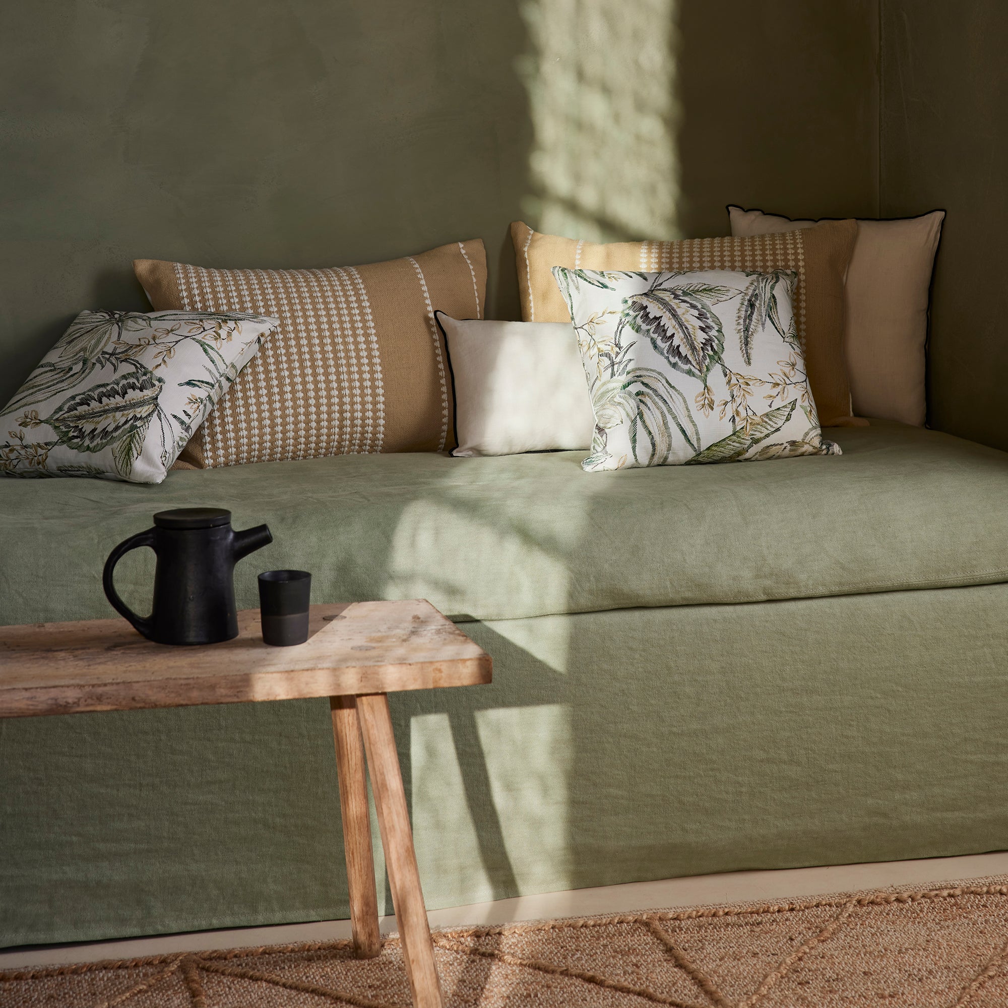 Housse de coussin ADORRA jaune maïs