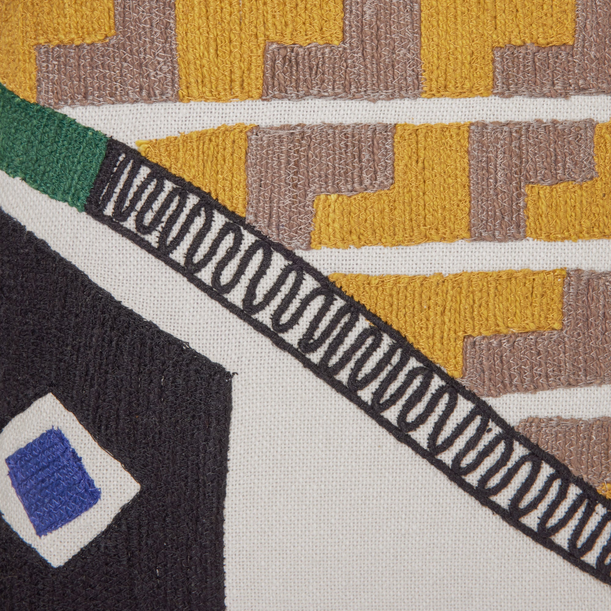 Housse de coussin AIYANA naturel et cobalt