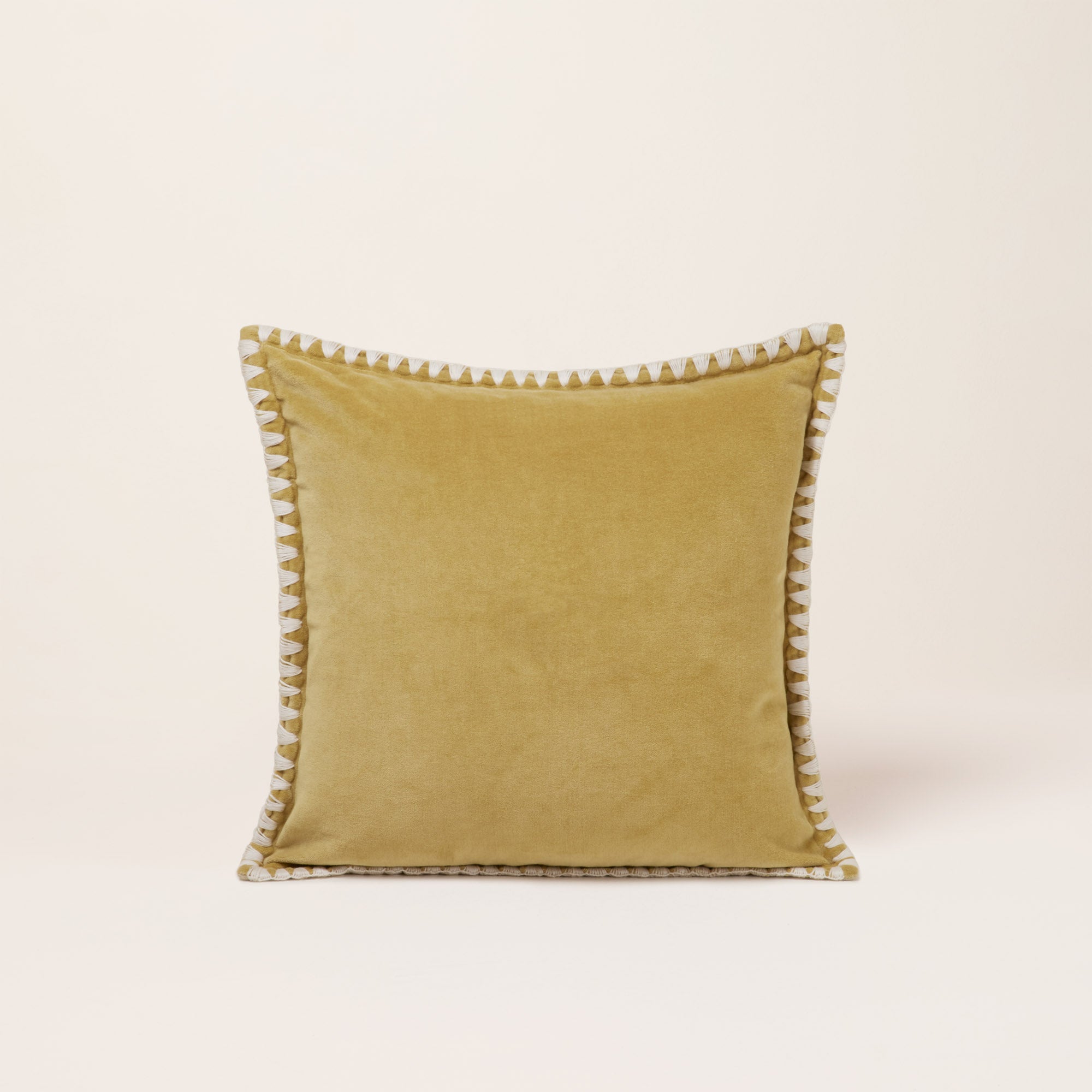 Housse de coussin ANJALI jaune indien et naturel