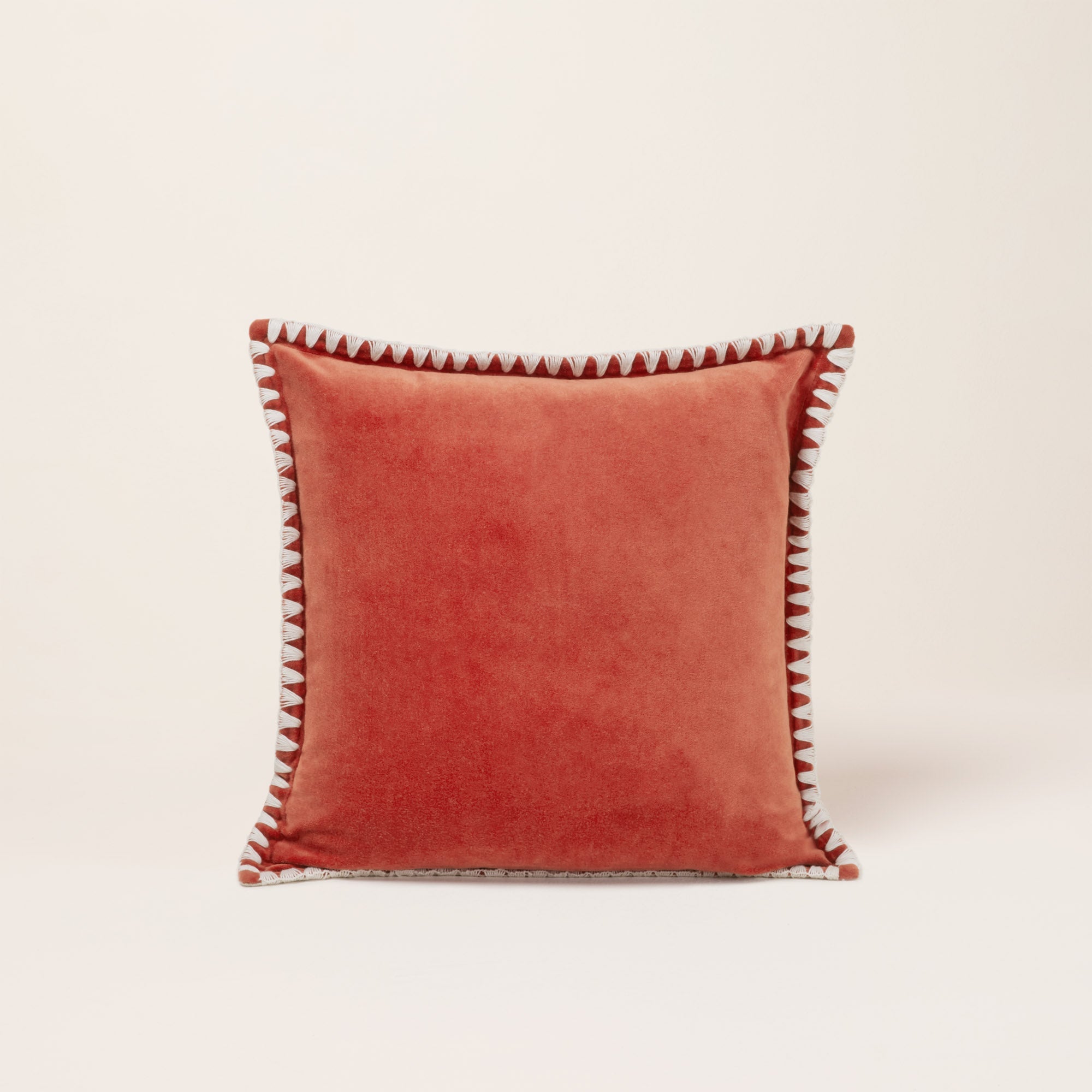 Housse de coussin ANJALI hibicus et naturel