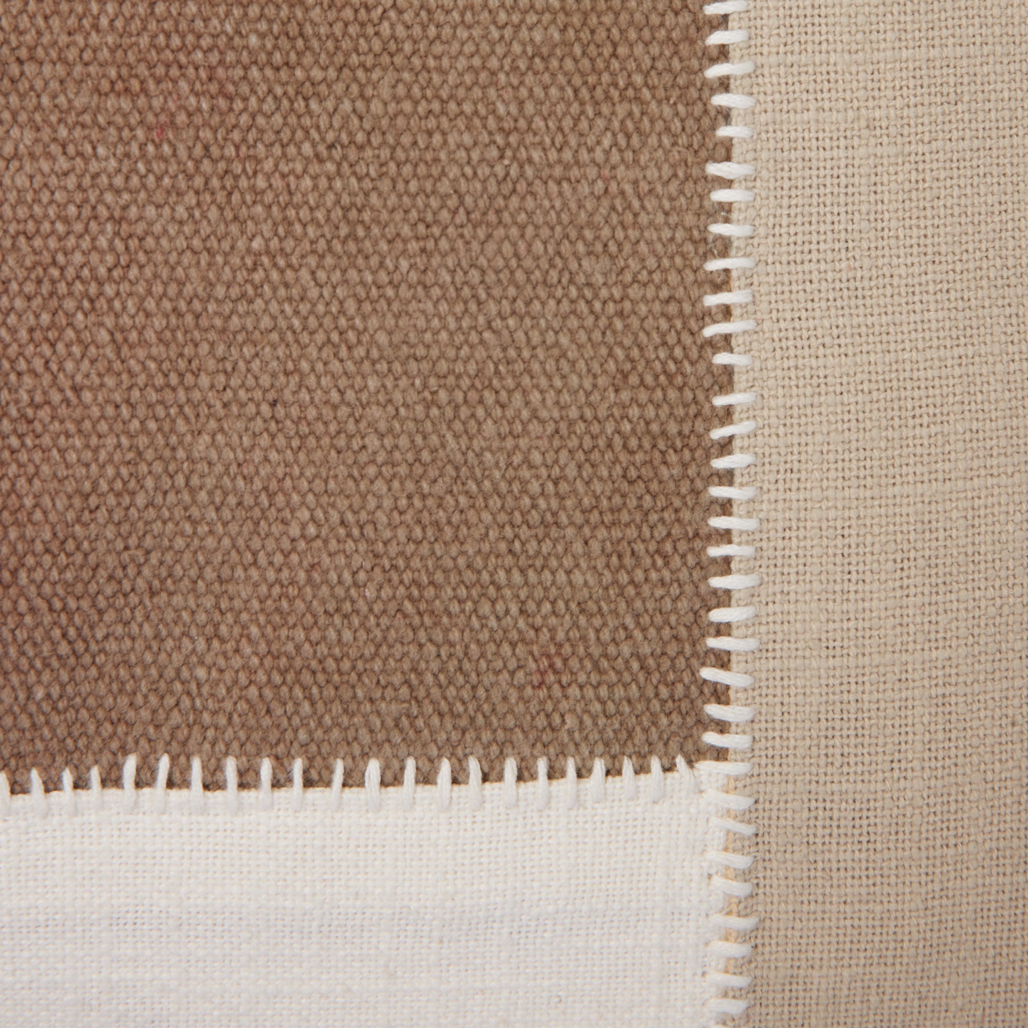 Housse de coussin AREZ naturel et brun