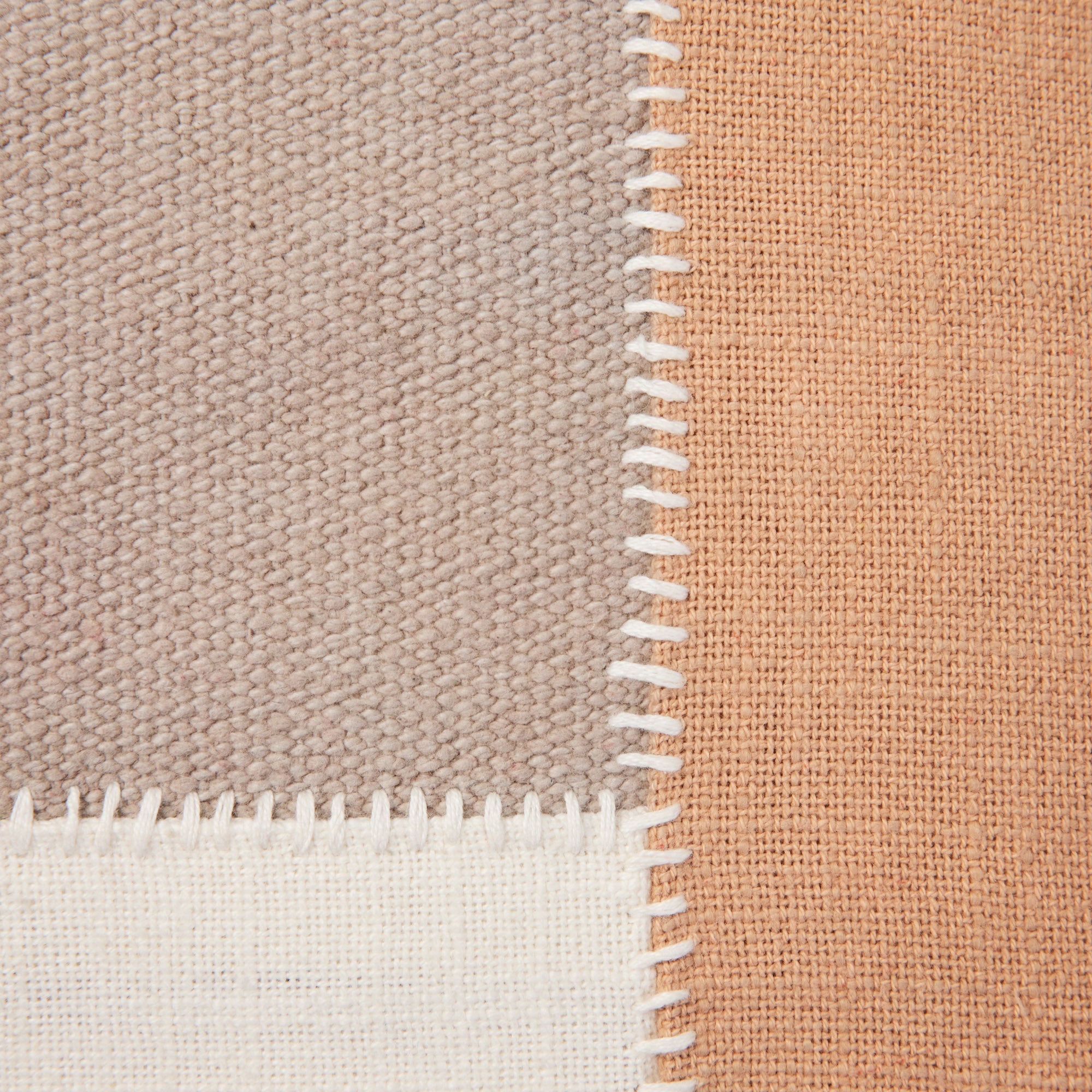 Housse de coussin AREZ sienne et cendré