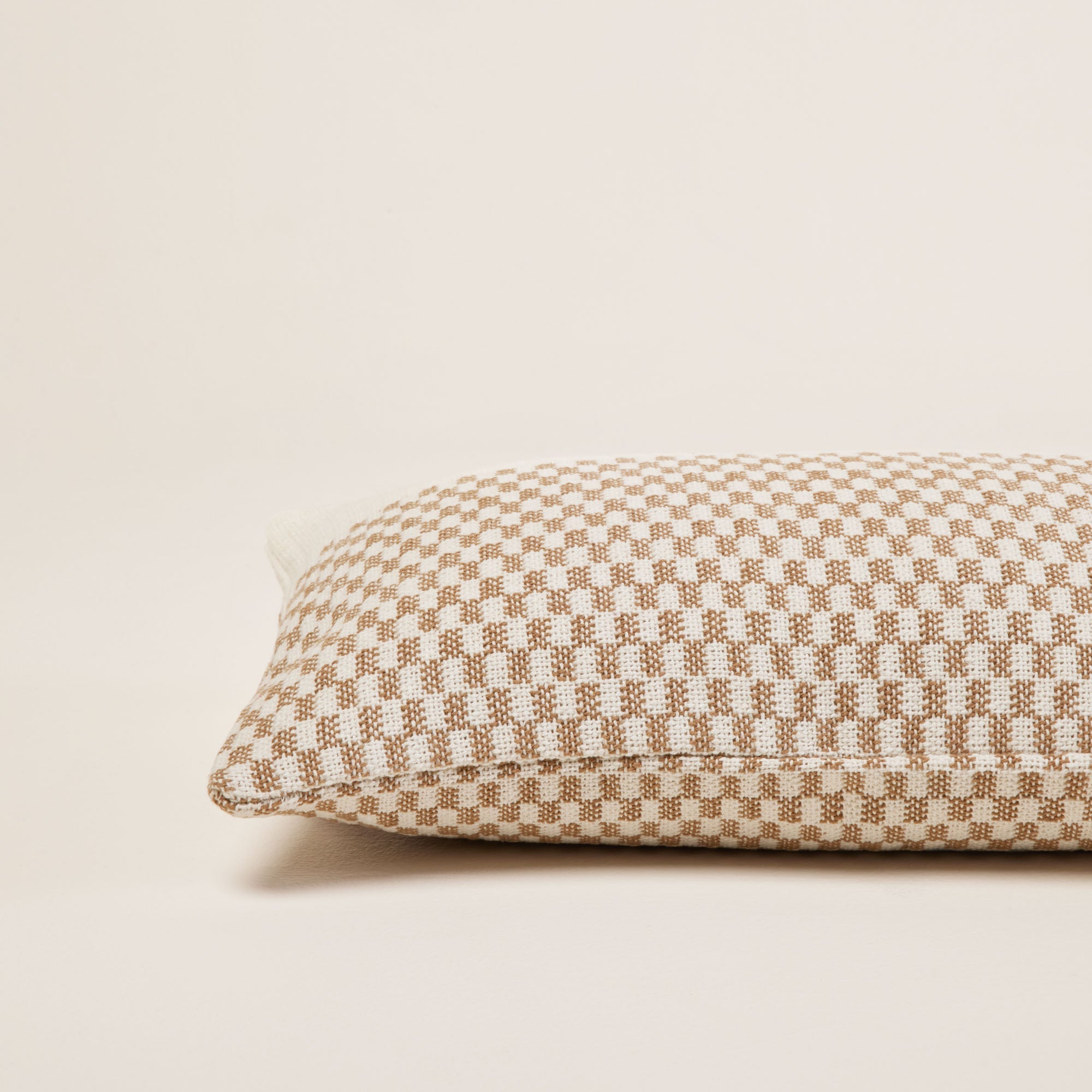 Housse de coussin FARIK ivoire et sépia