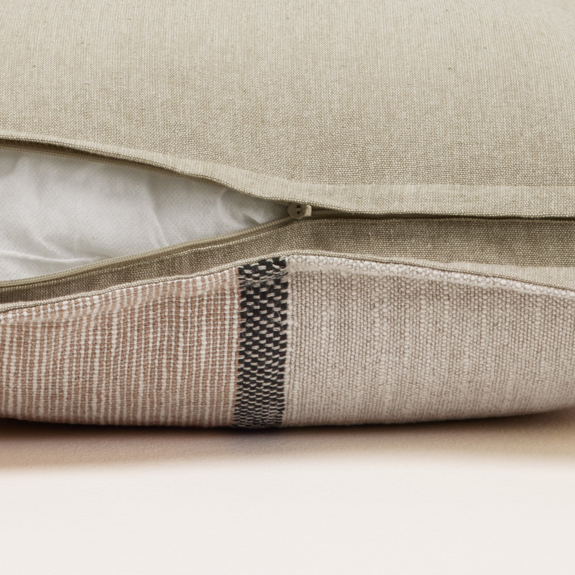 Housse de coussin HARI naturel et brun