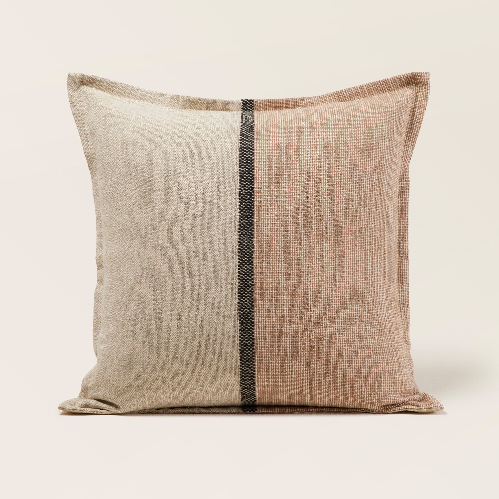 Housse de coussin HARI naturel et brun